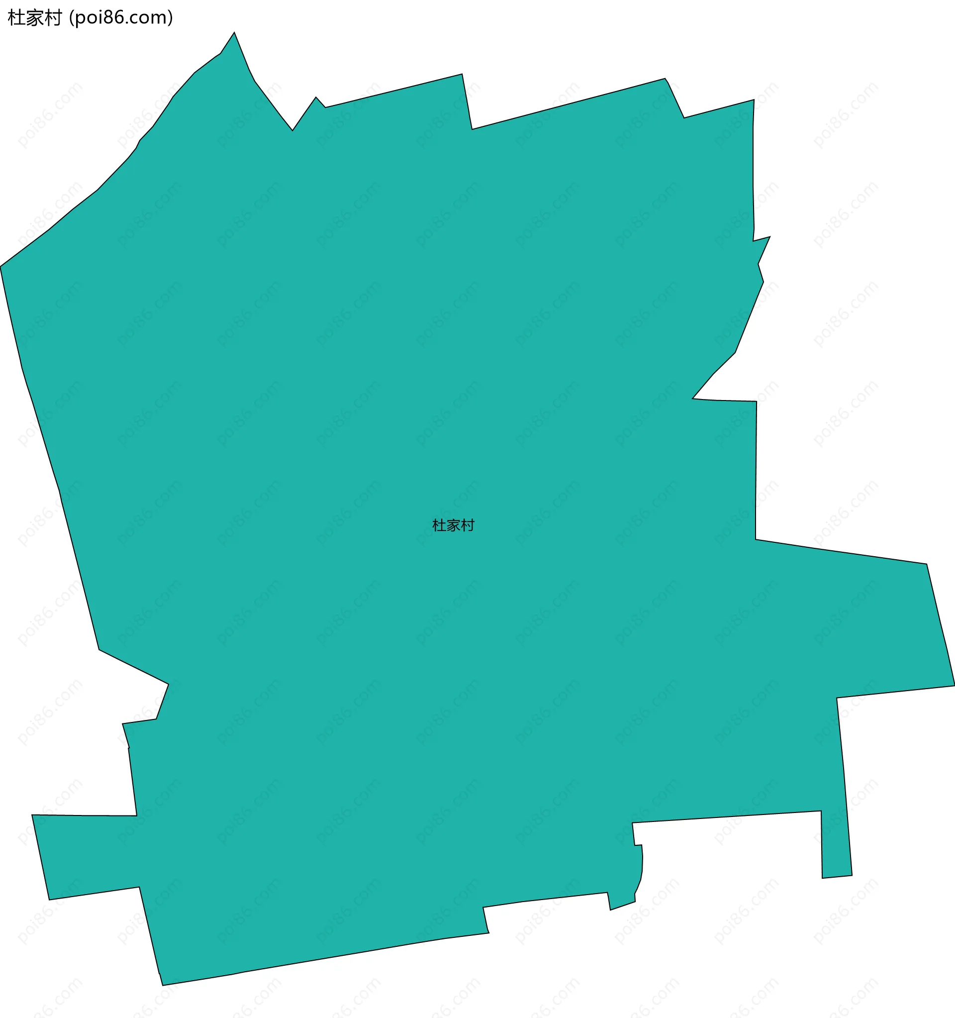 杜家村边界地图