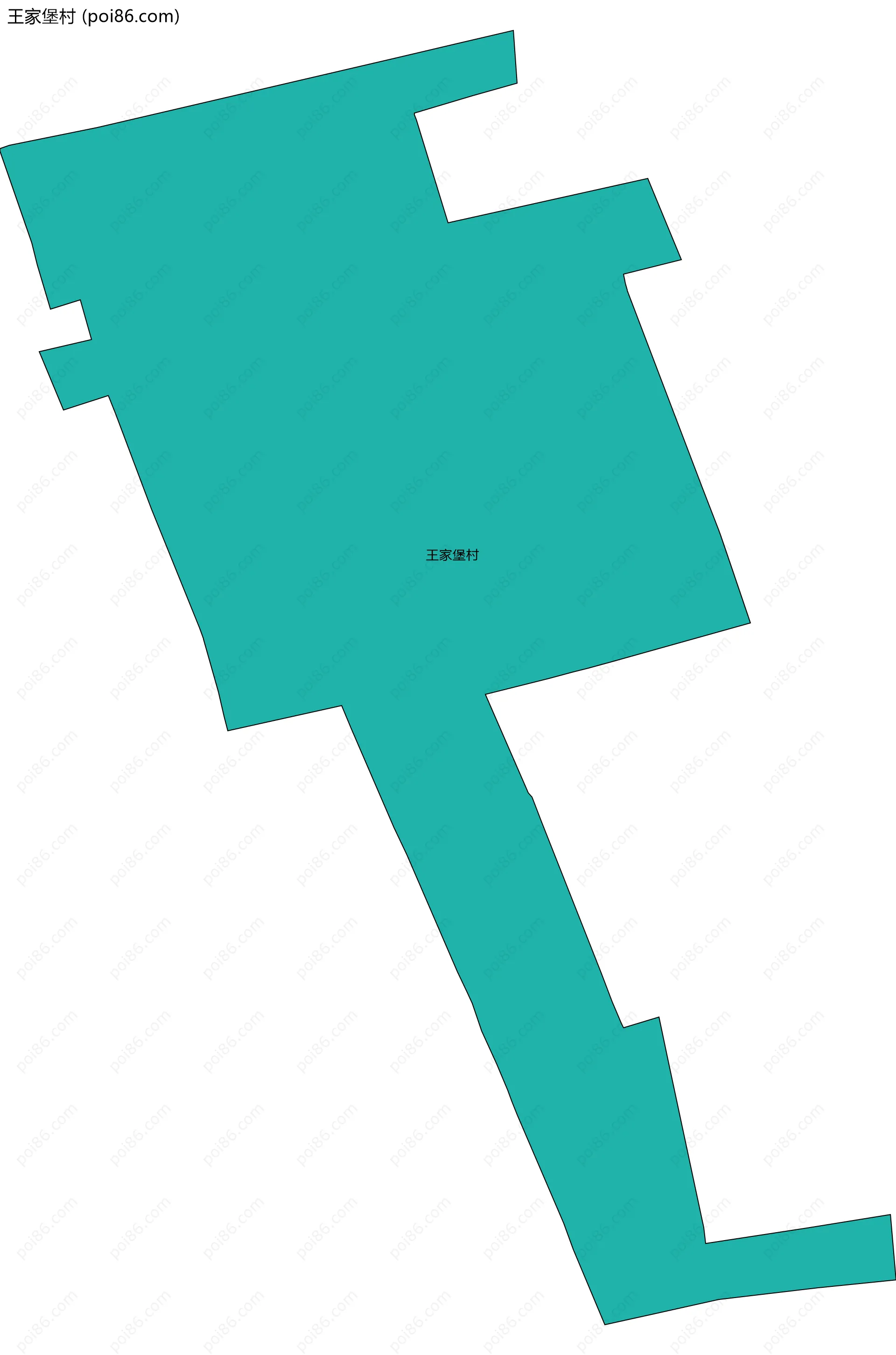 王家堡村边界地图