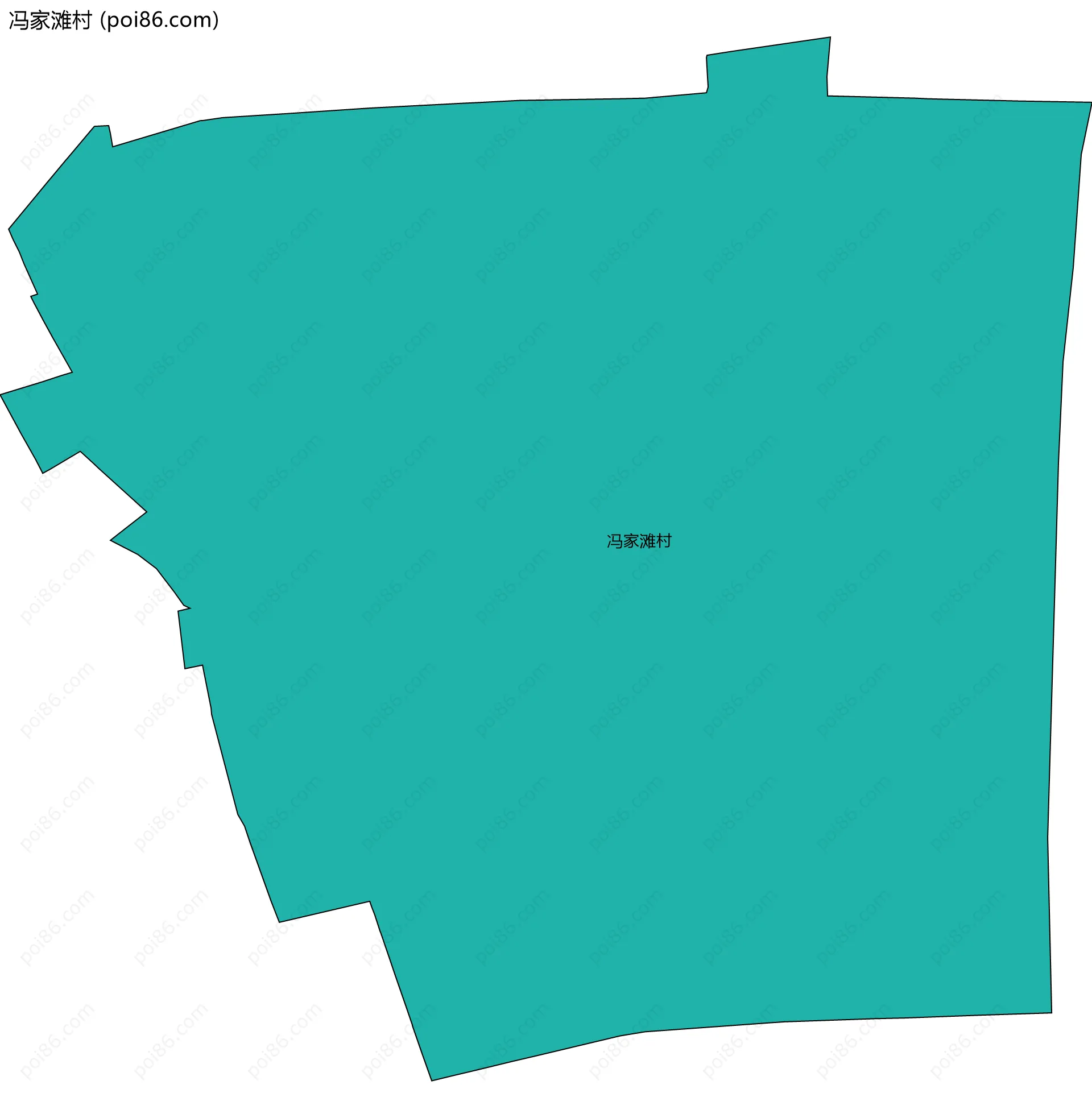 冯家滩村边界地图