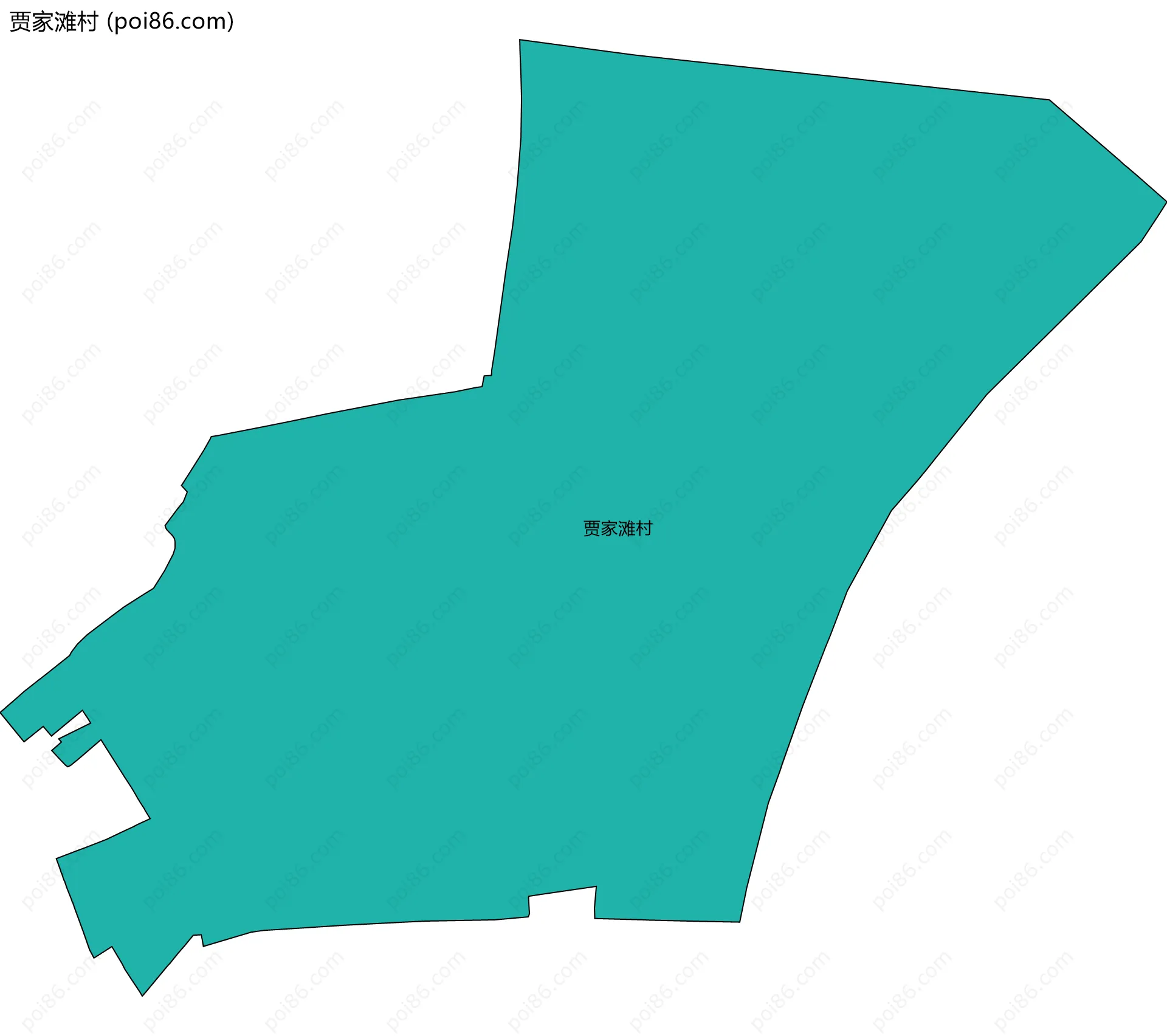 贾家滩村边界地图