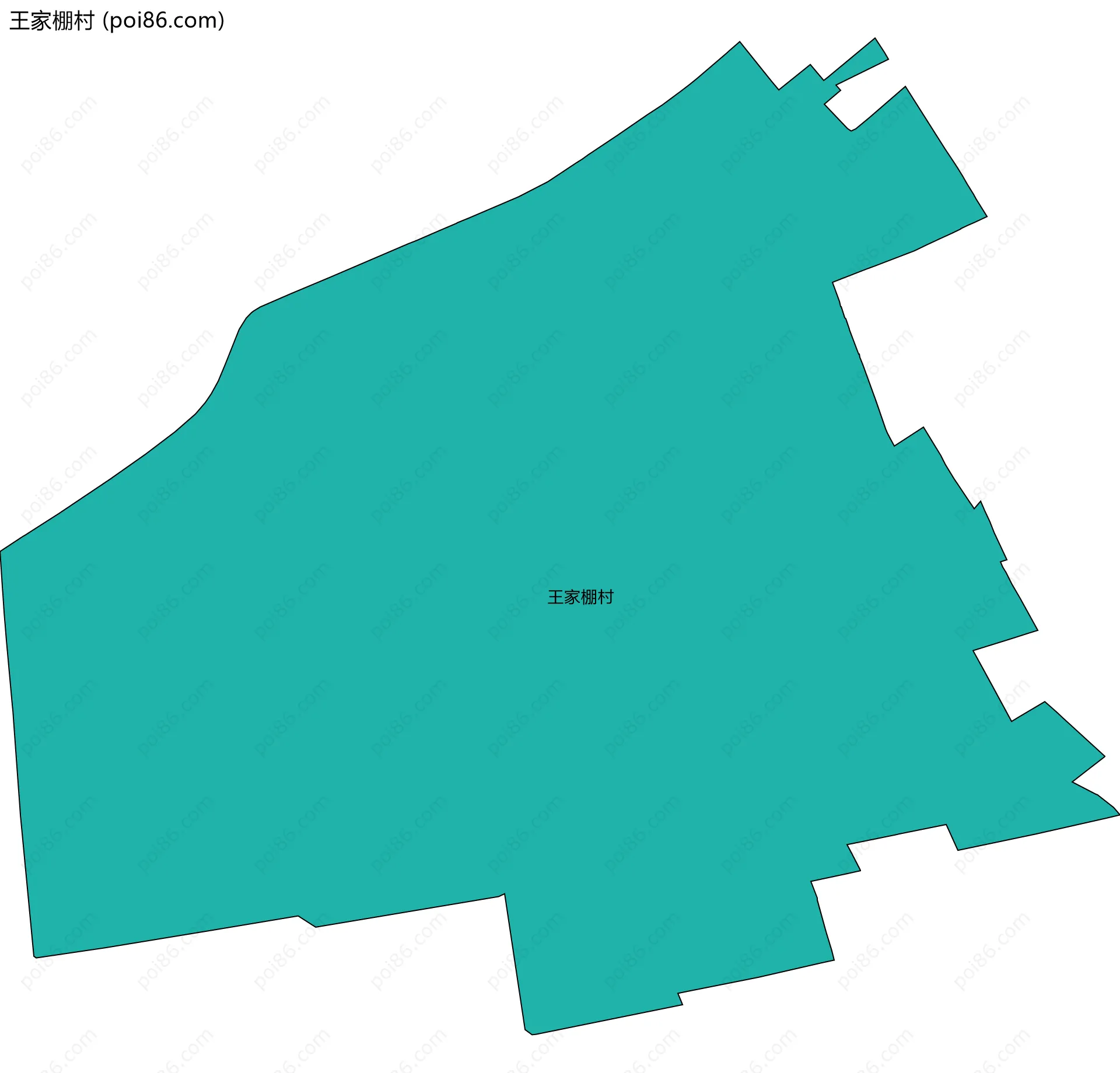 王家棚村边界地图