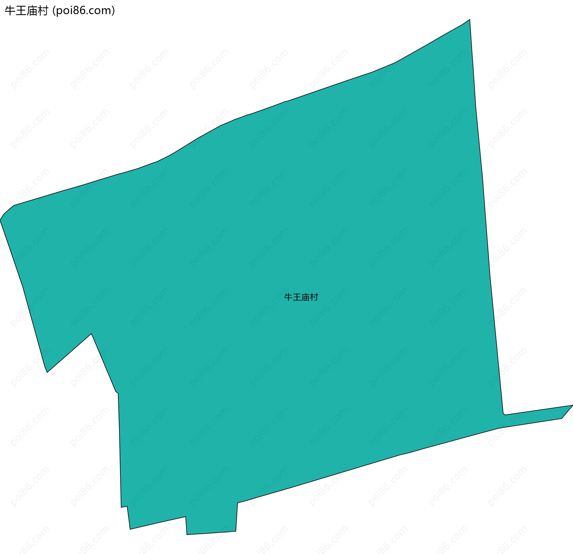 牛王庙村边界地图