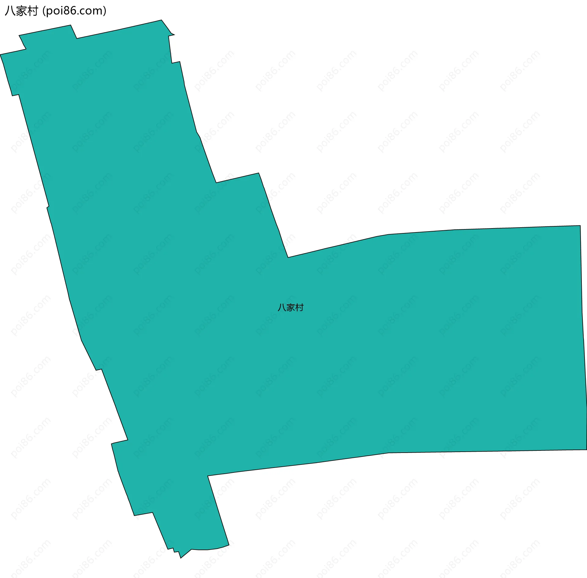 八家村边界地图