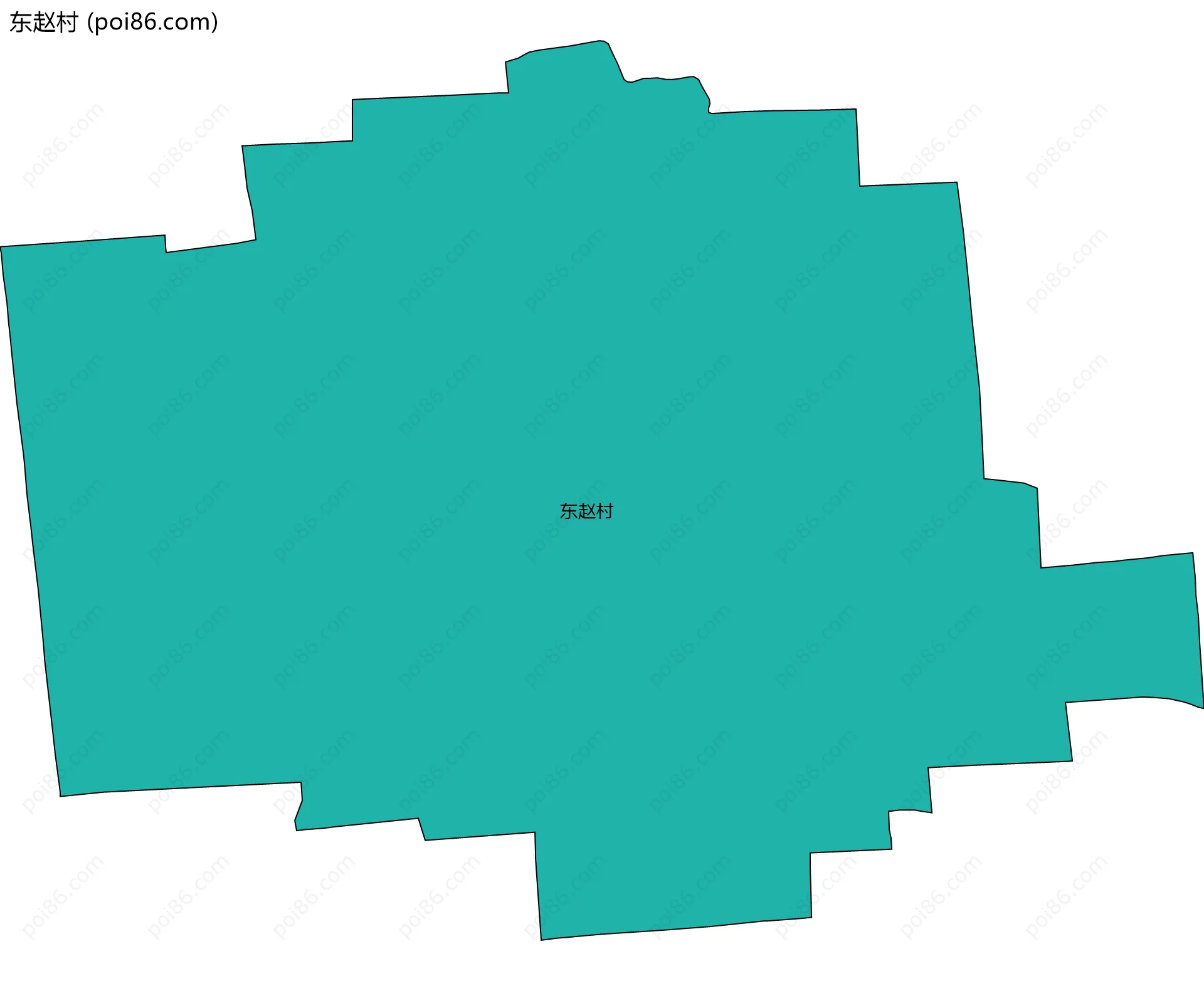 东赵村边界地图