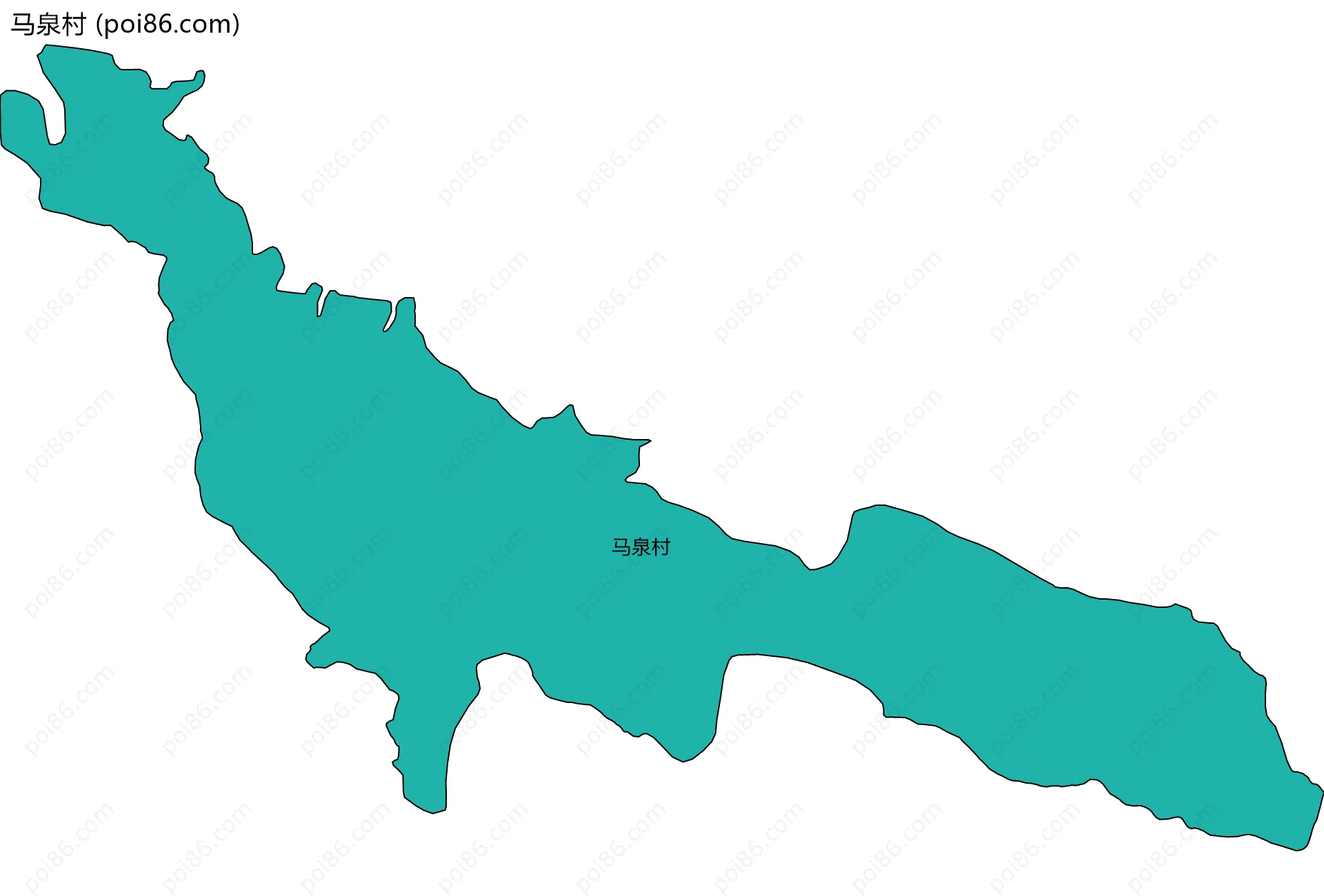 马泉村边界地图
