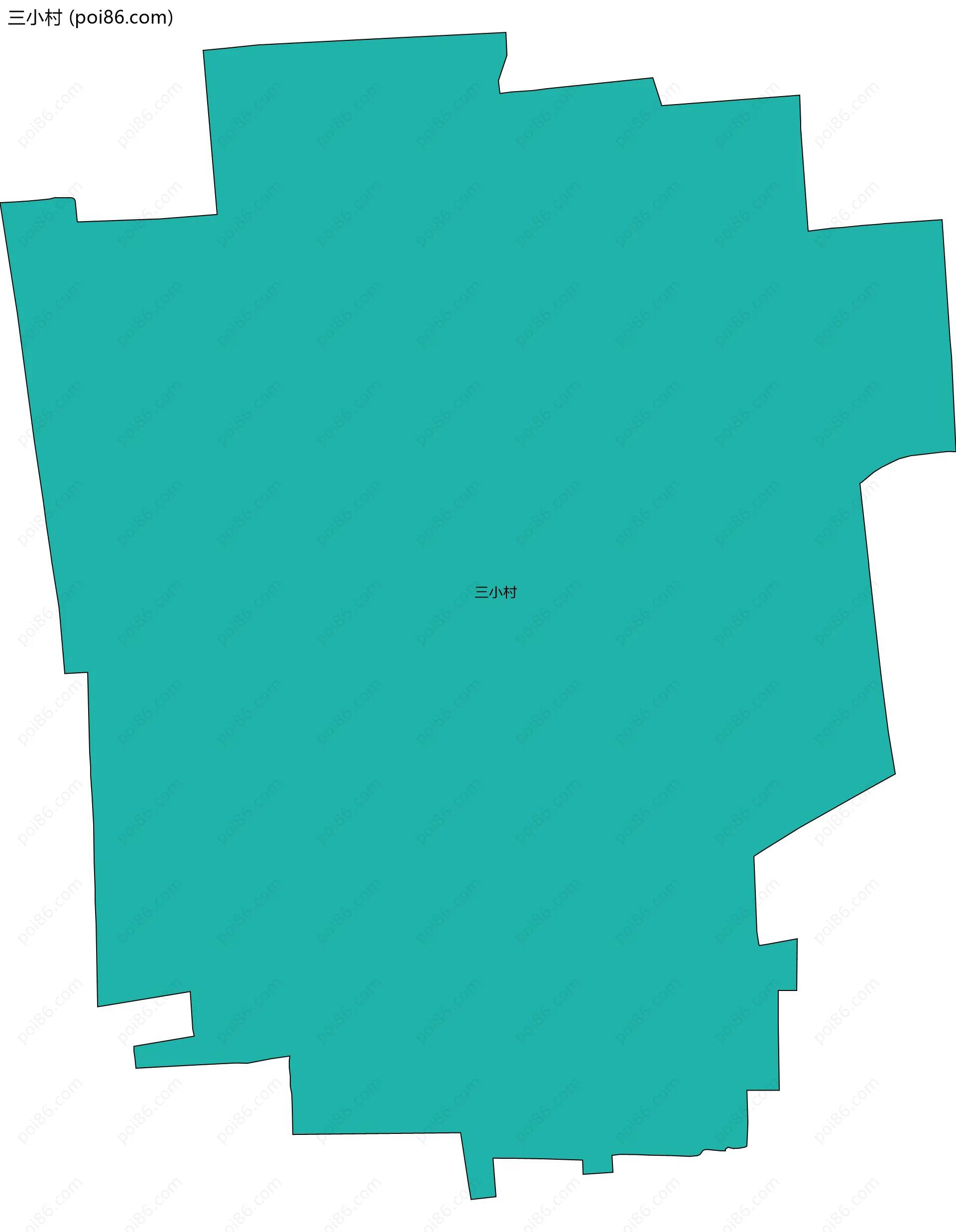 三小村边界地图