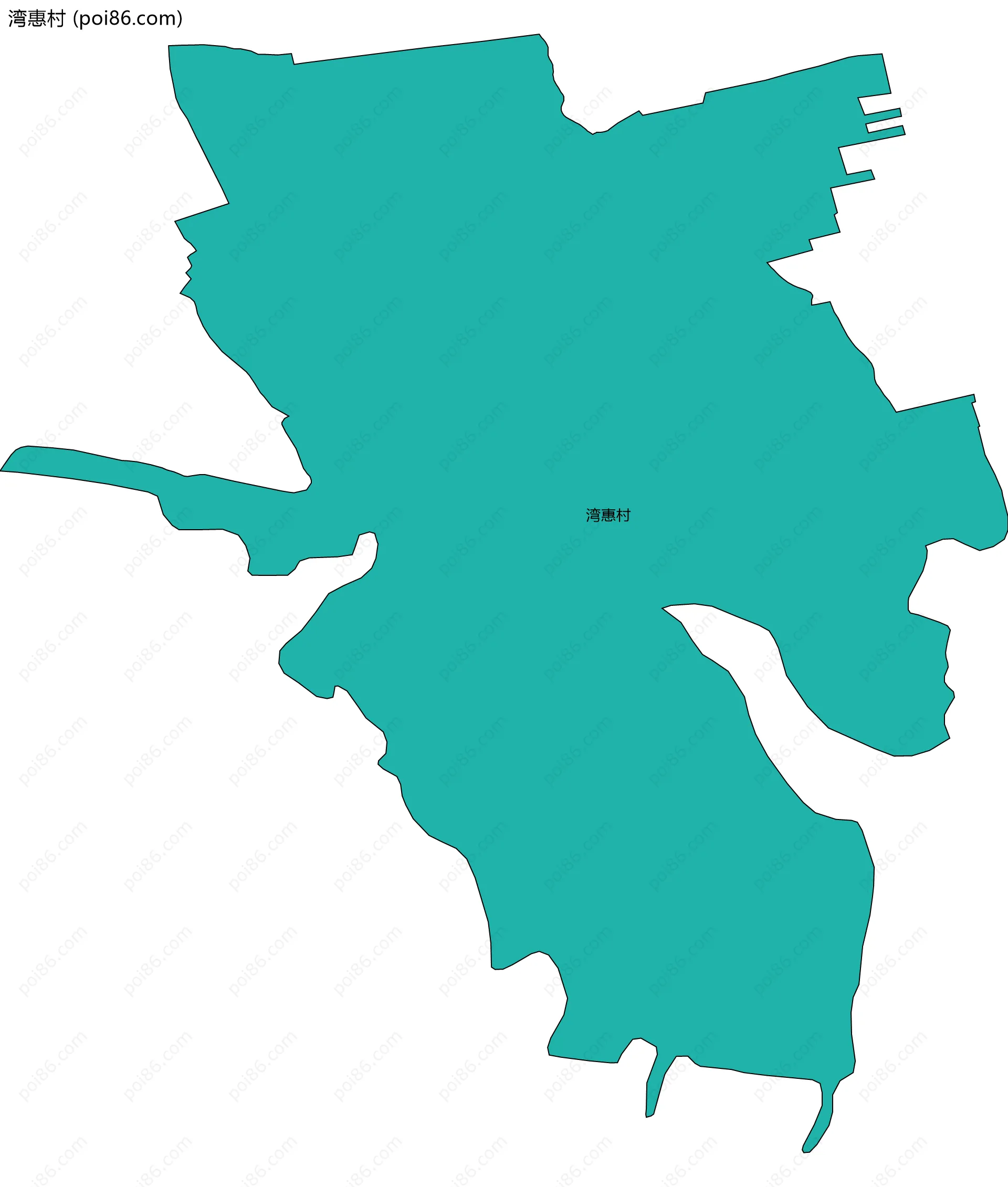 湾惠村边界地图