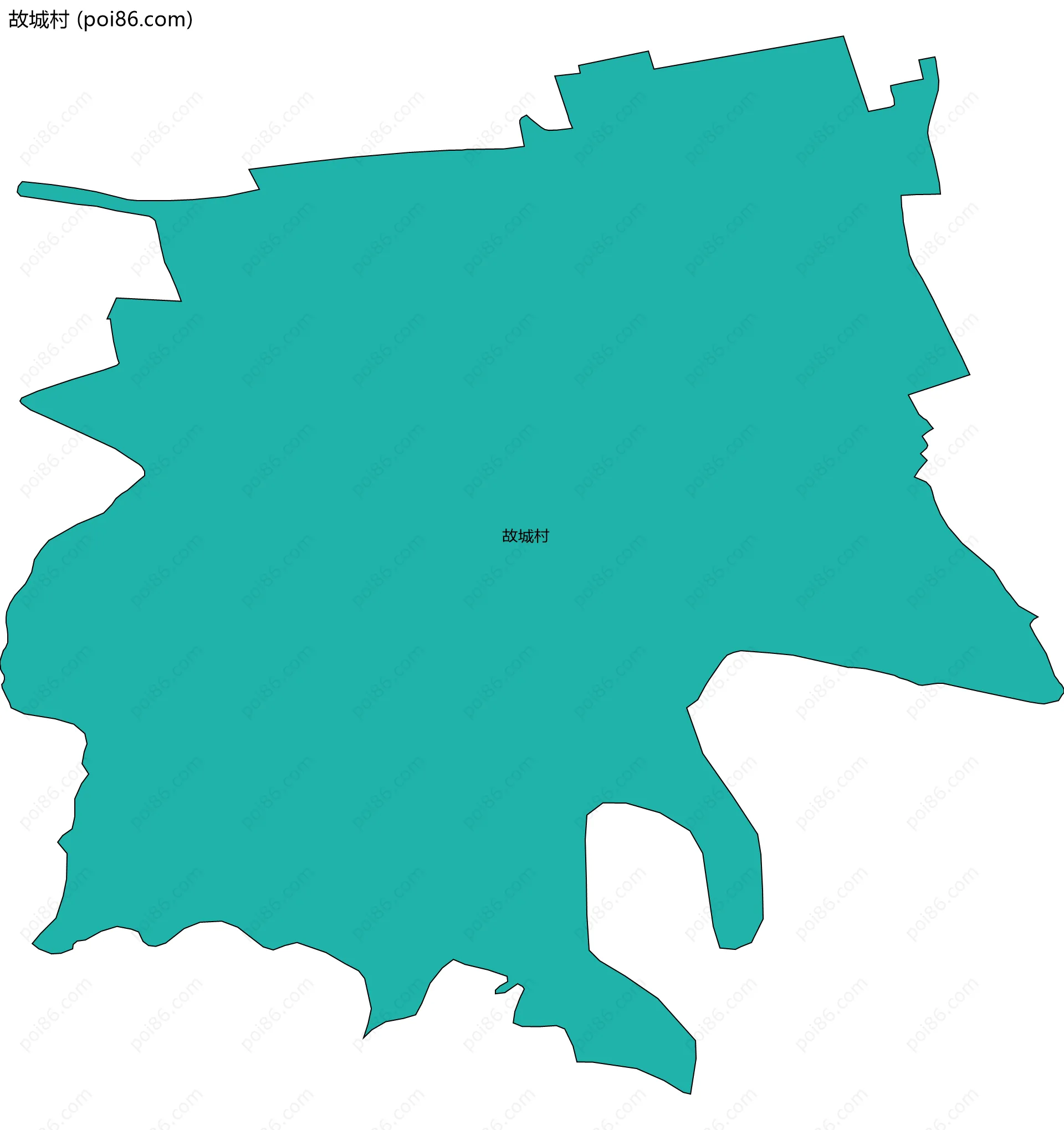 故城村边界地图