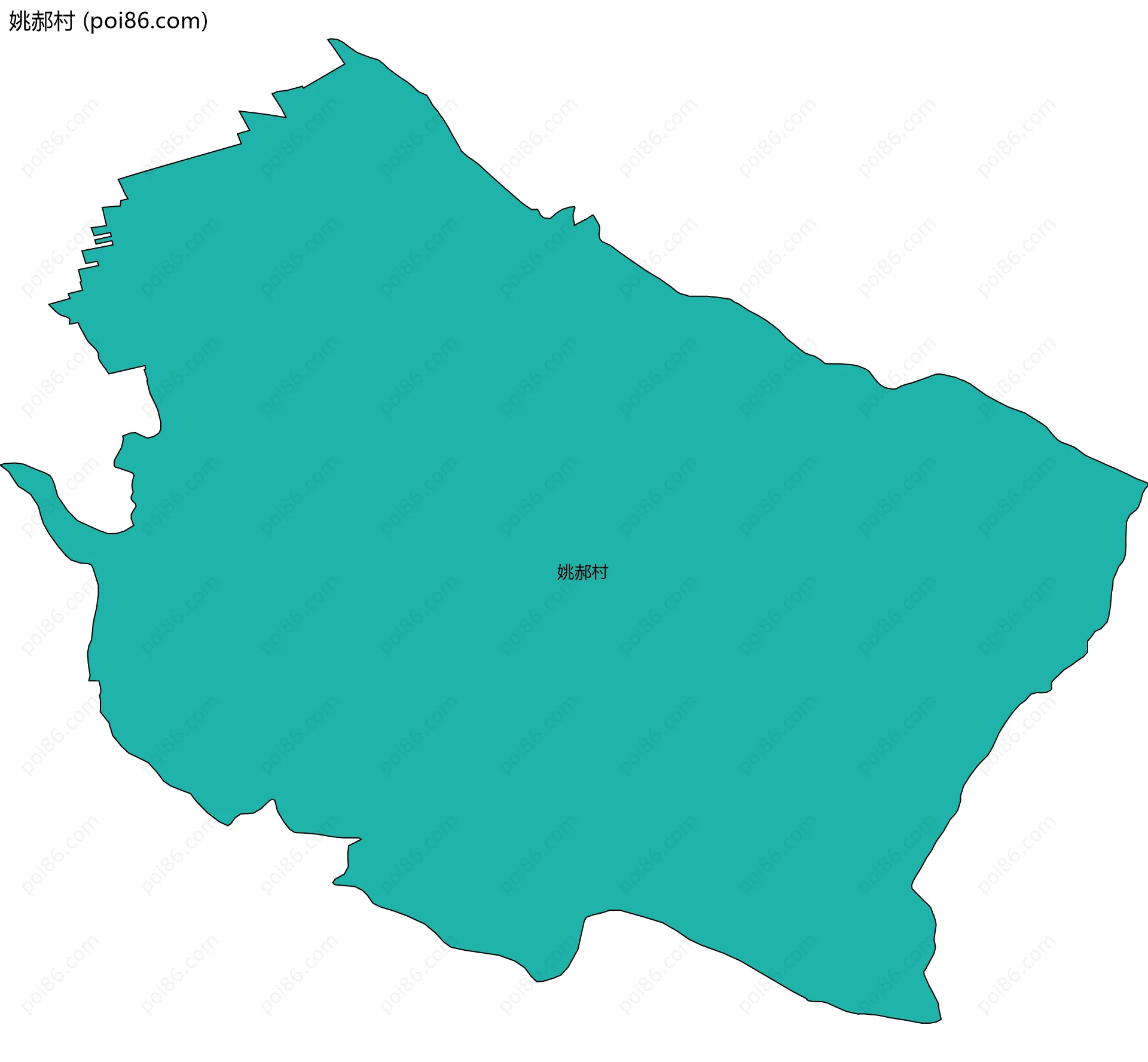 姚郝村边界地图