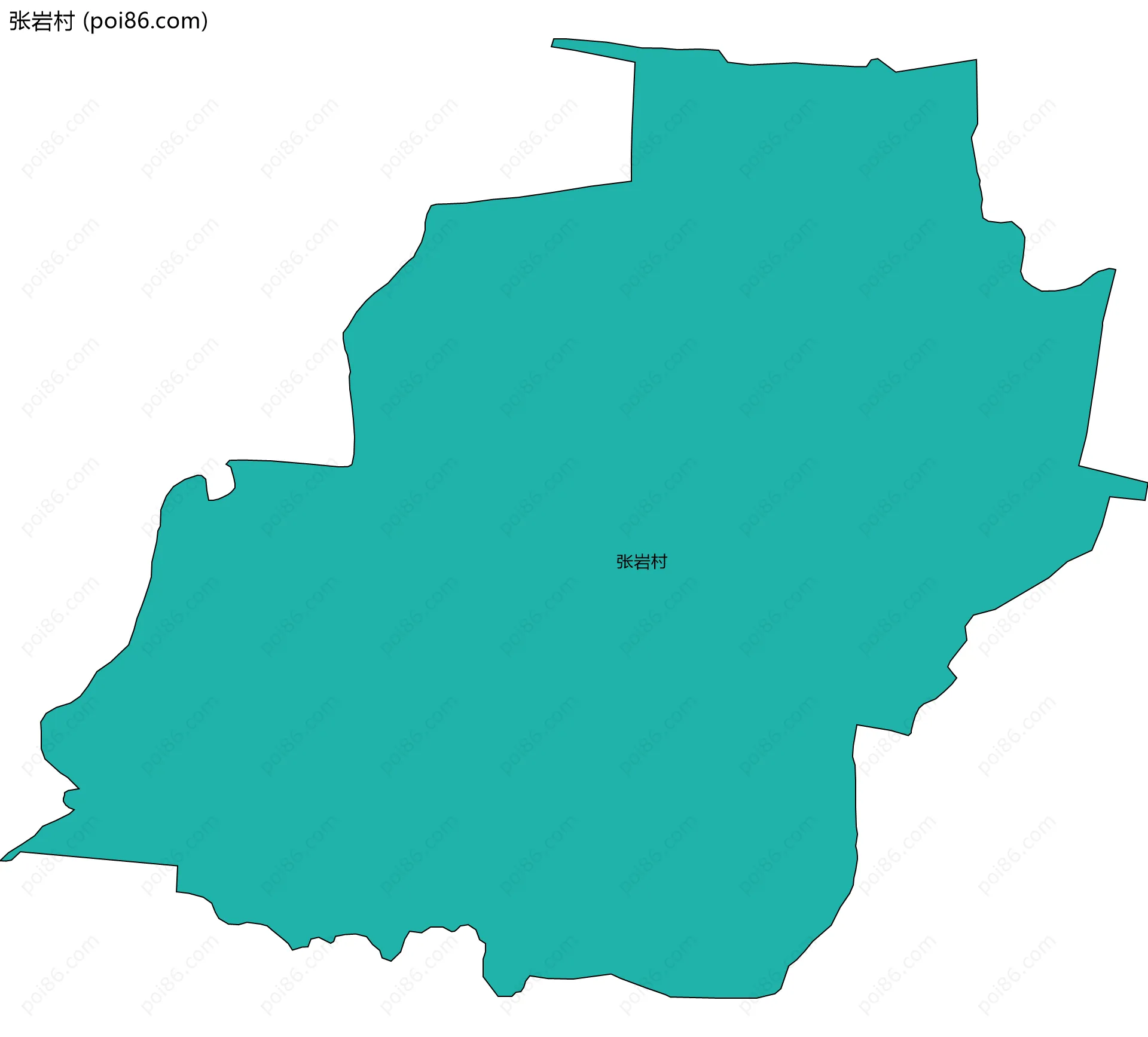 张岩村边界地图