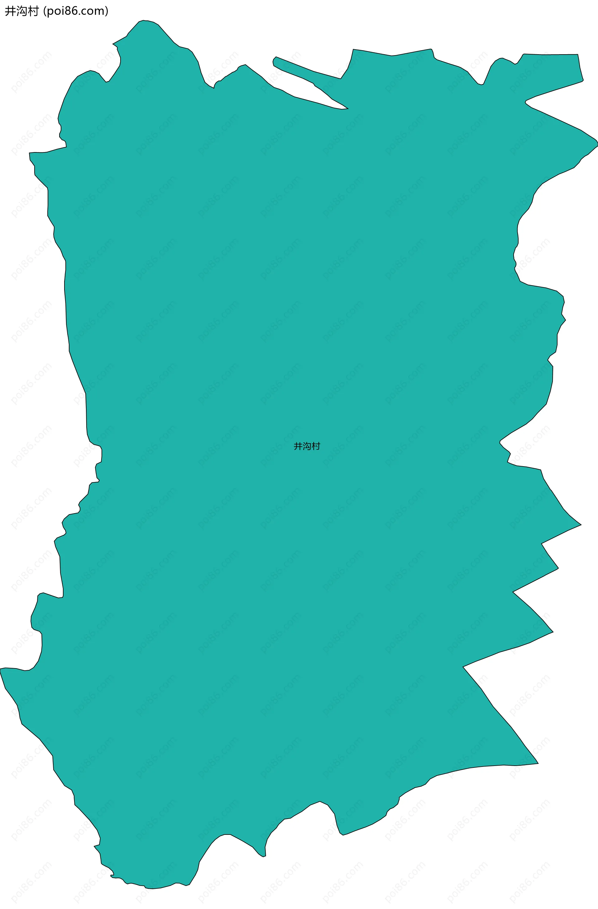 井沟村边界地图