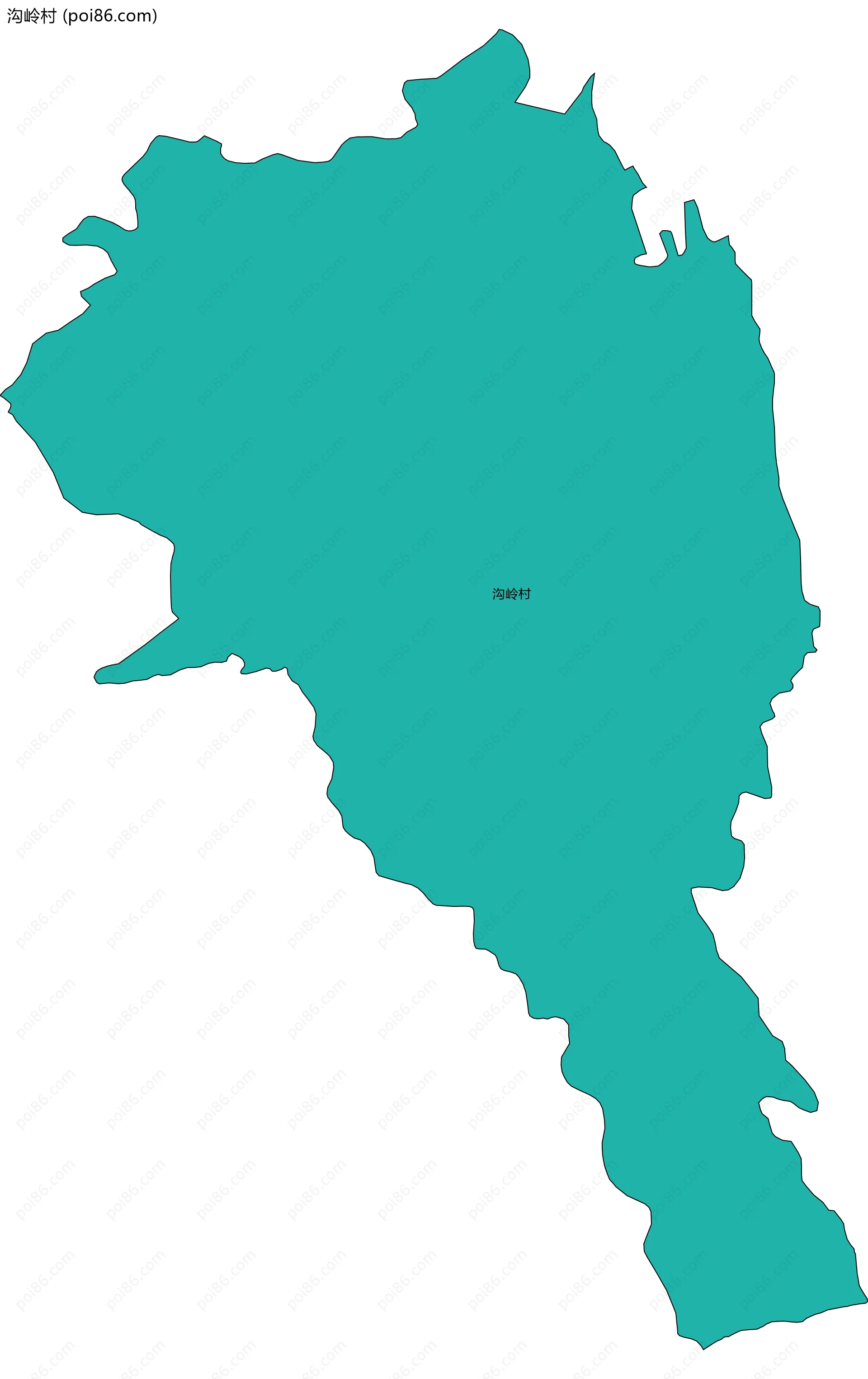 沟岭村边界地图