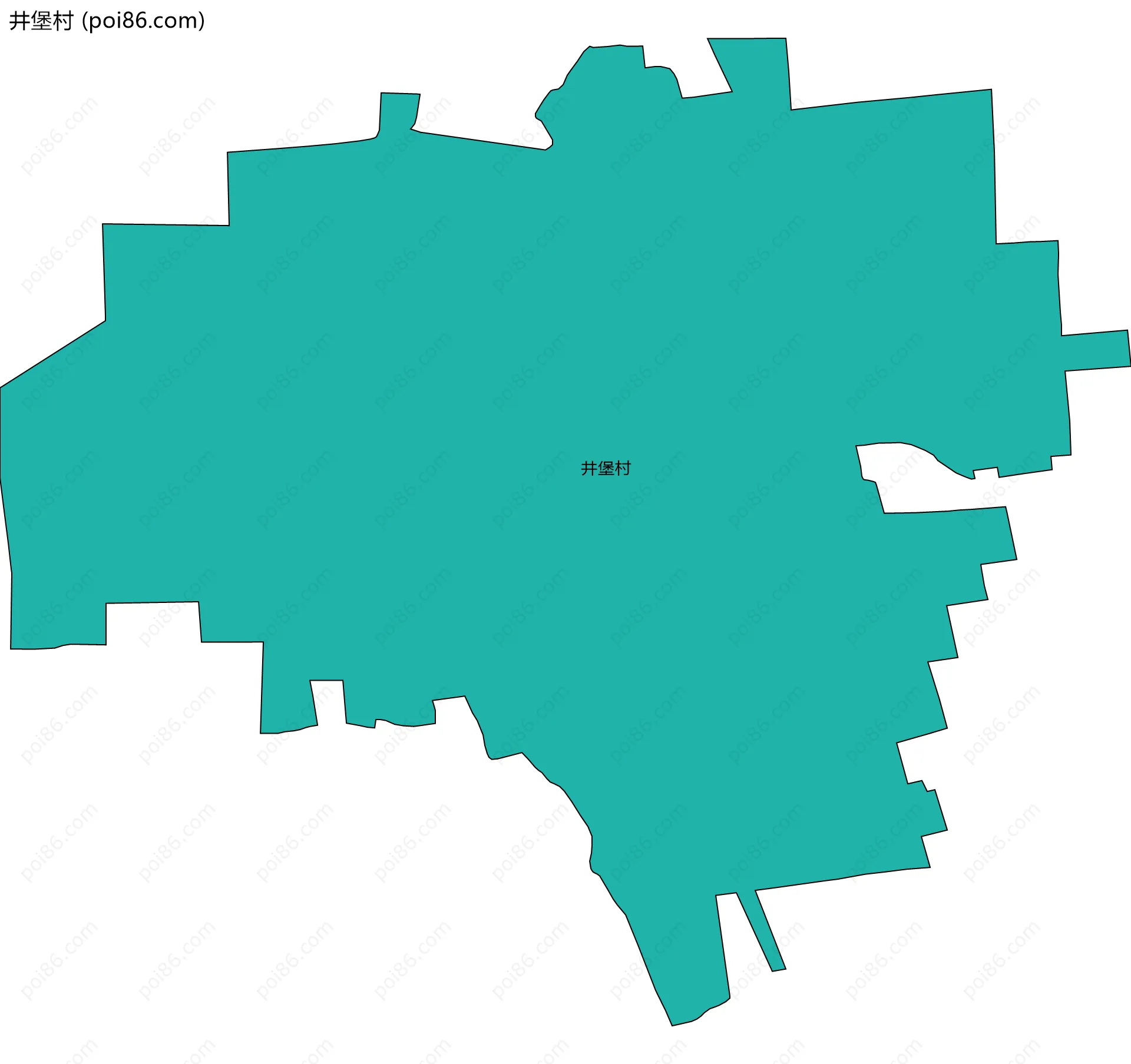 井堡村边界地图