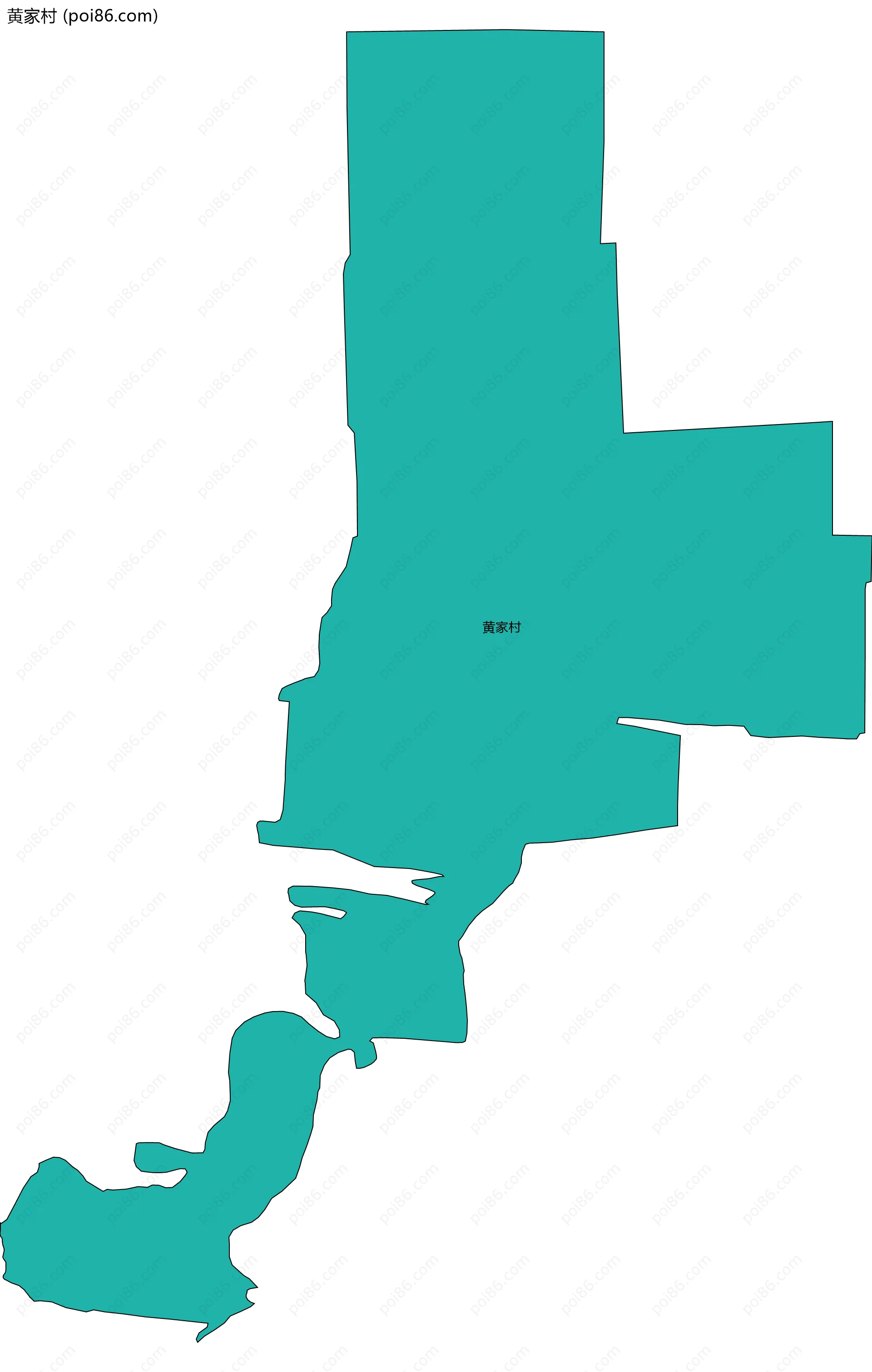 黄家村边界地图