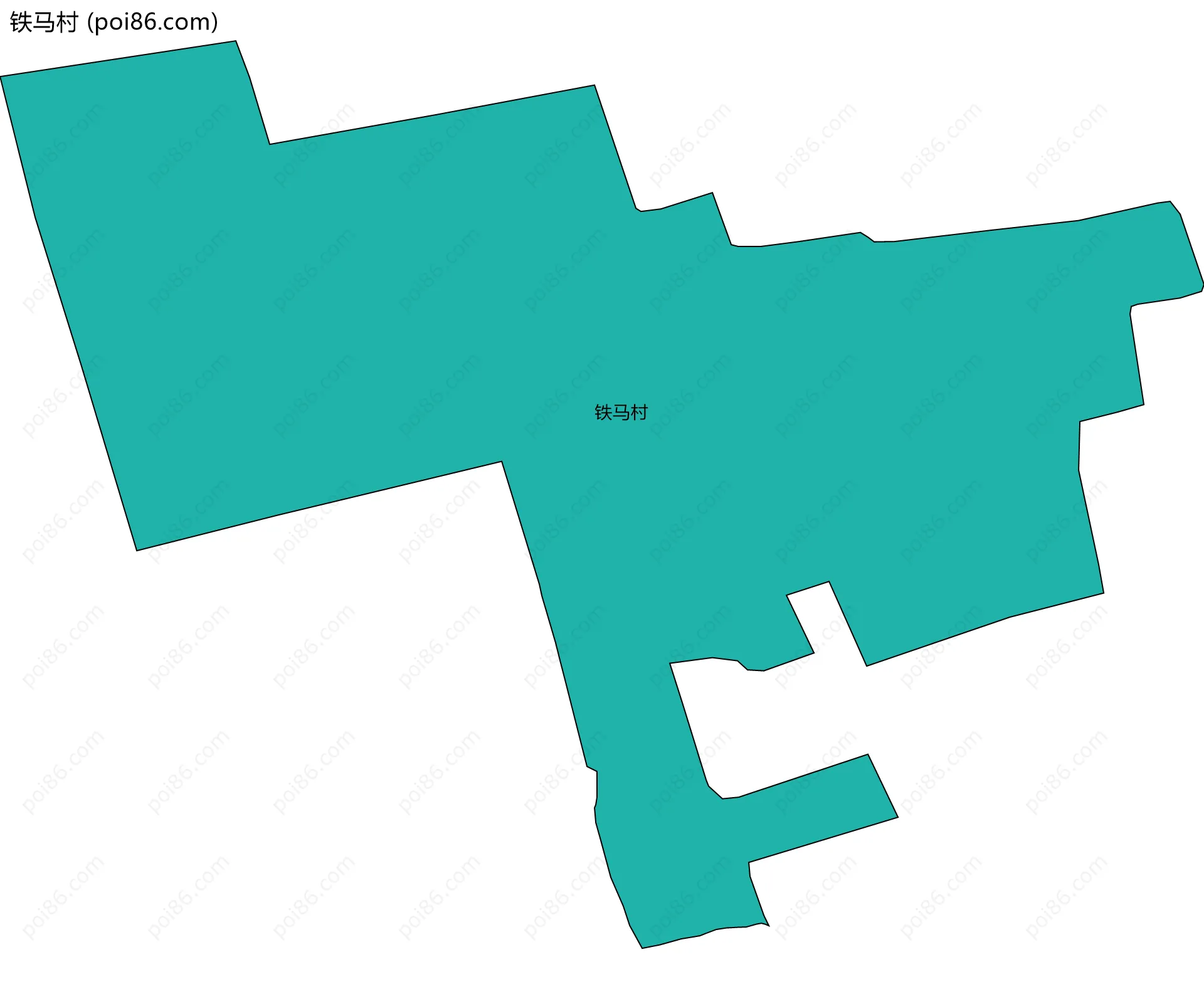 铁马村边界地图