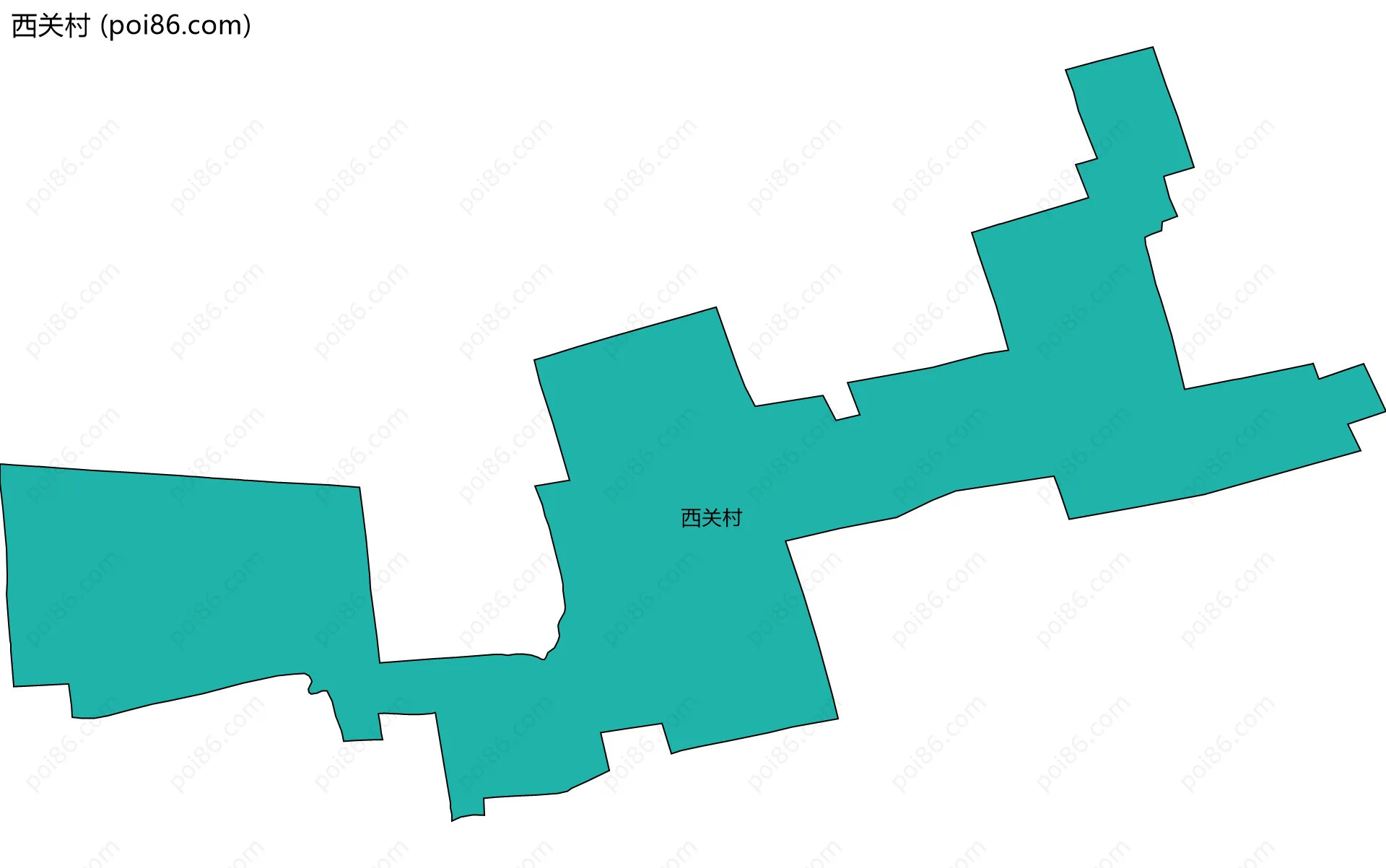 西关村边界地图