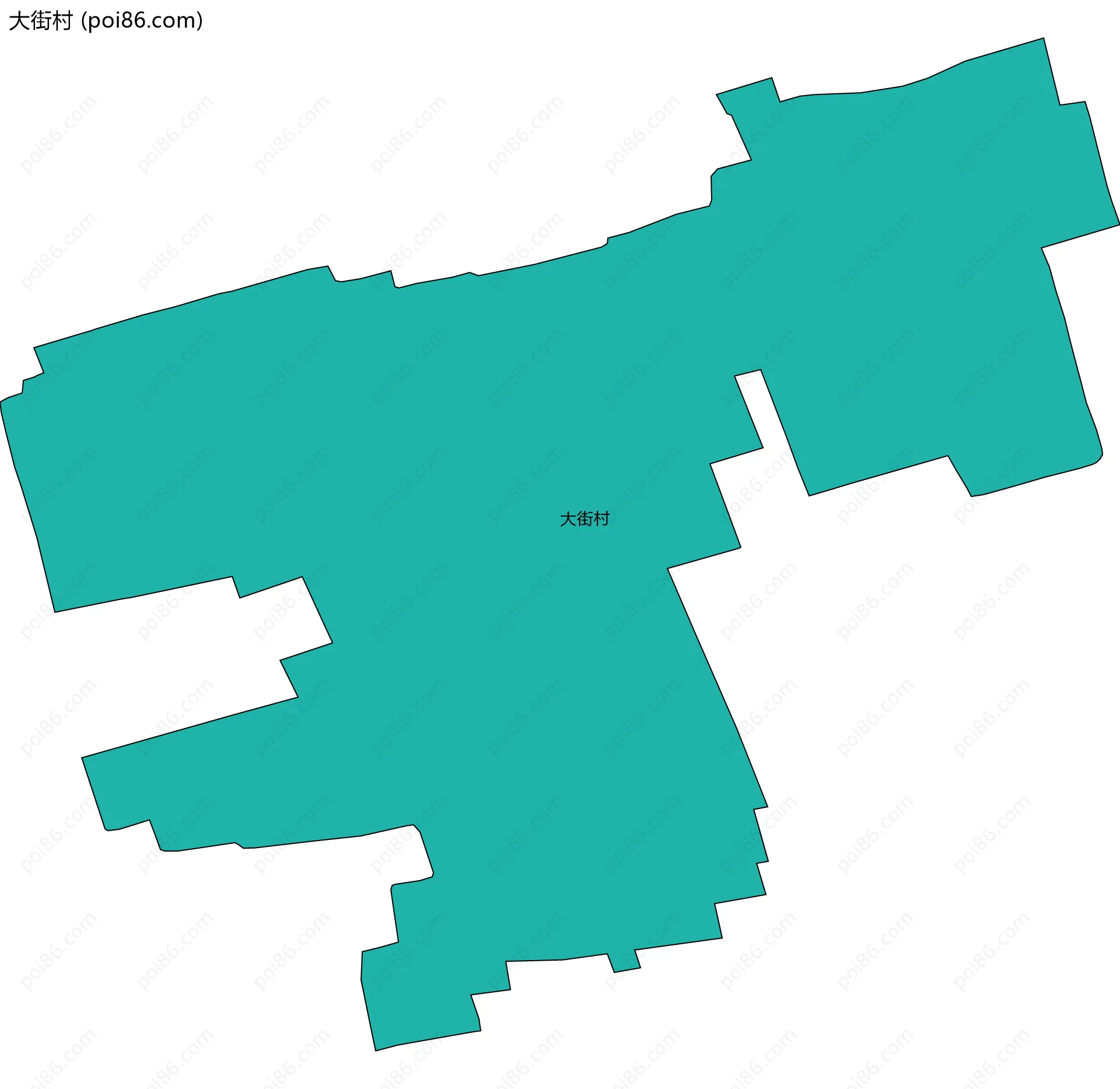 大街村边界地图