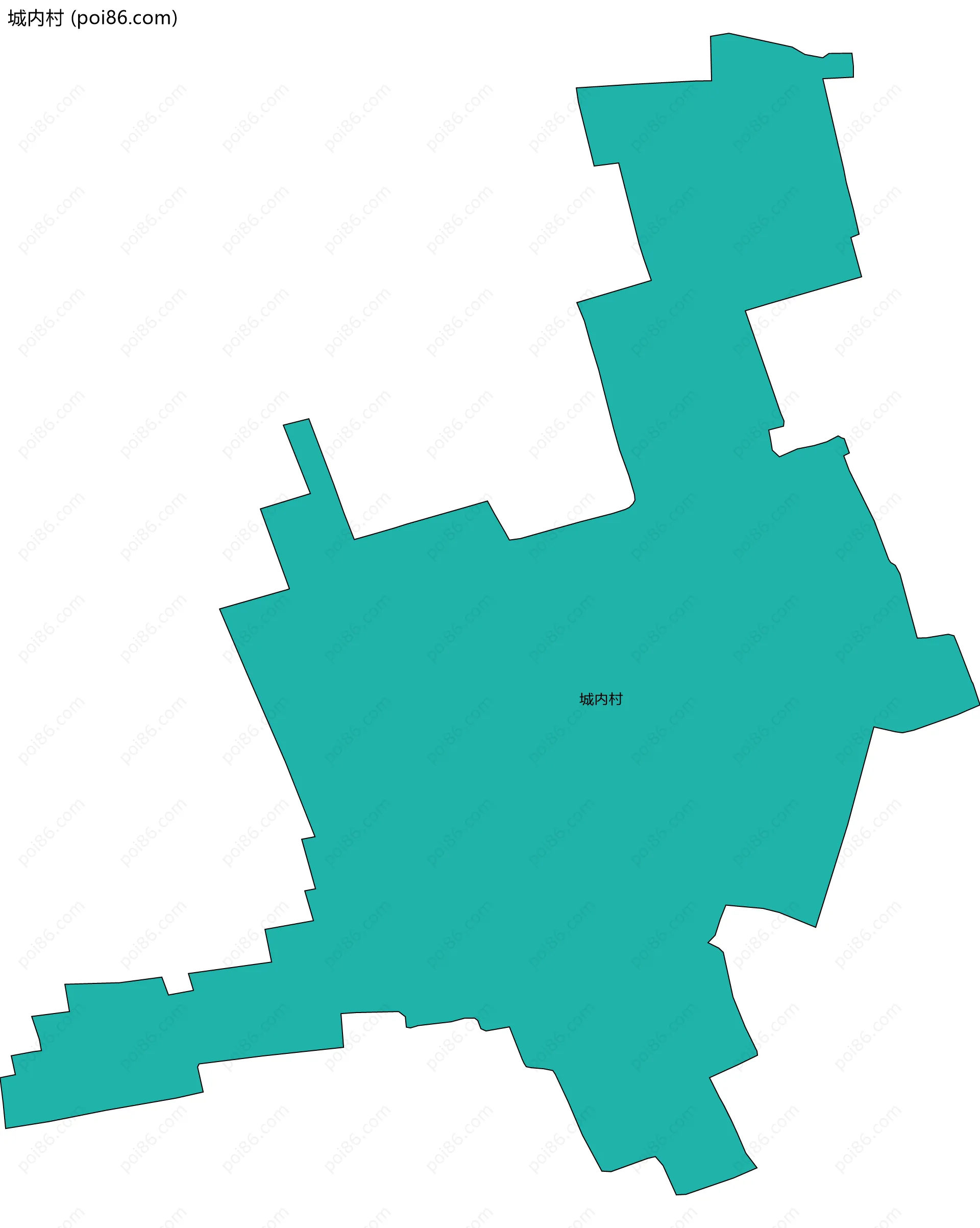城内村边界地图