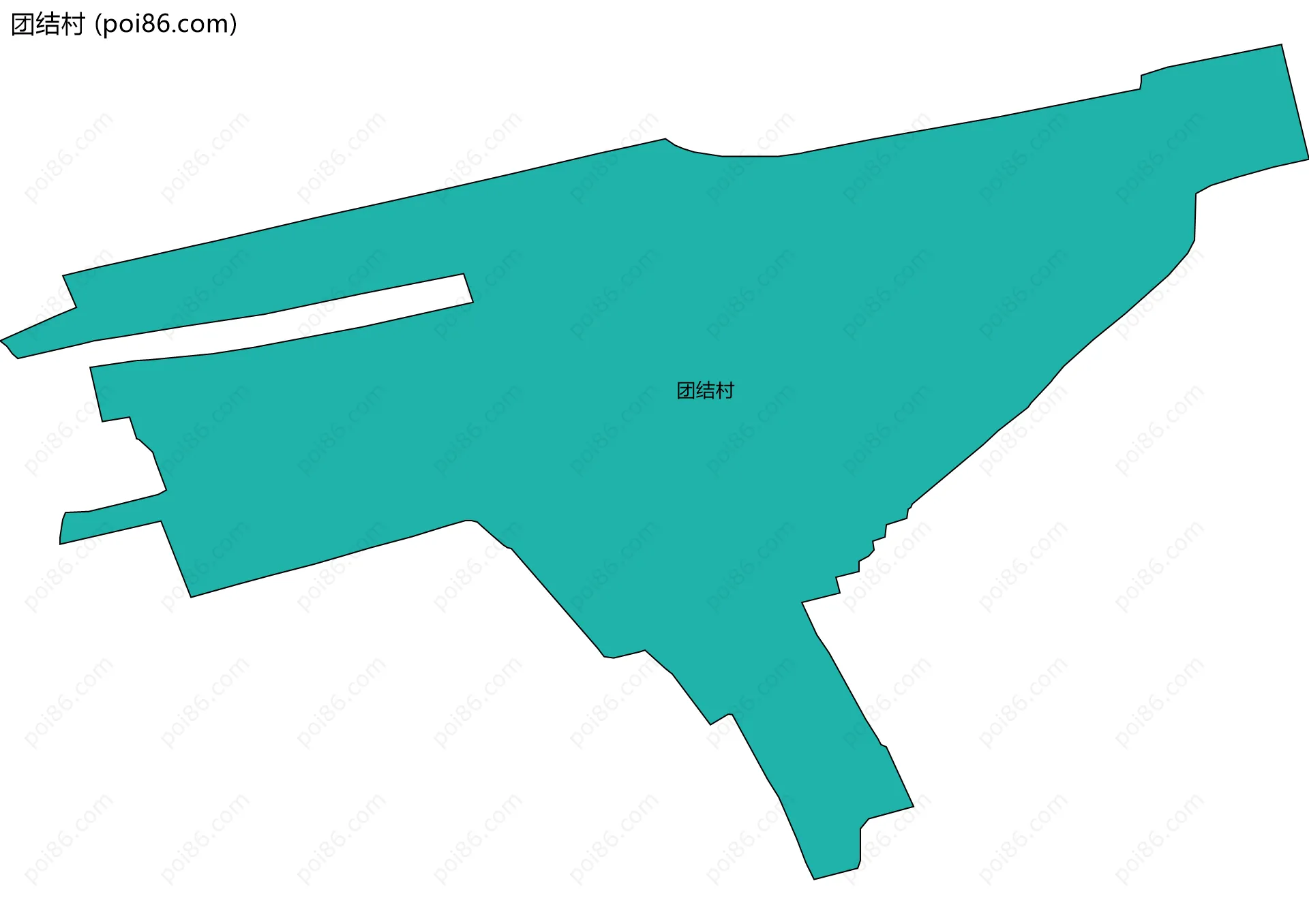 团结村边界地图