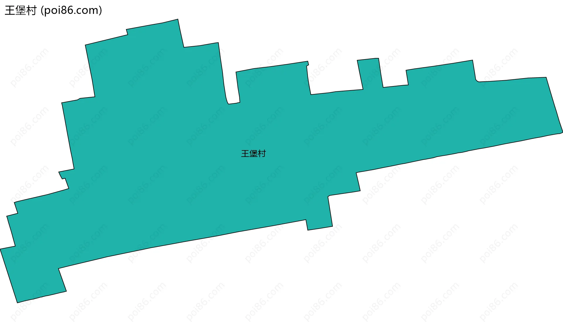王堡村边界地图