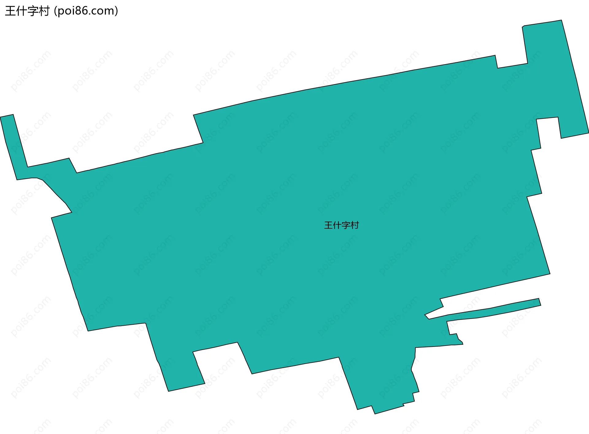 王什字村边界地图