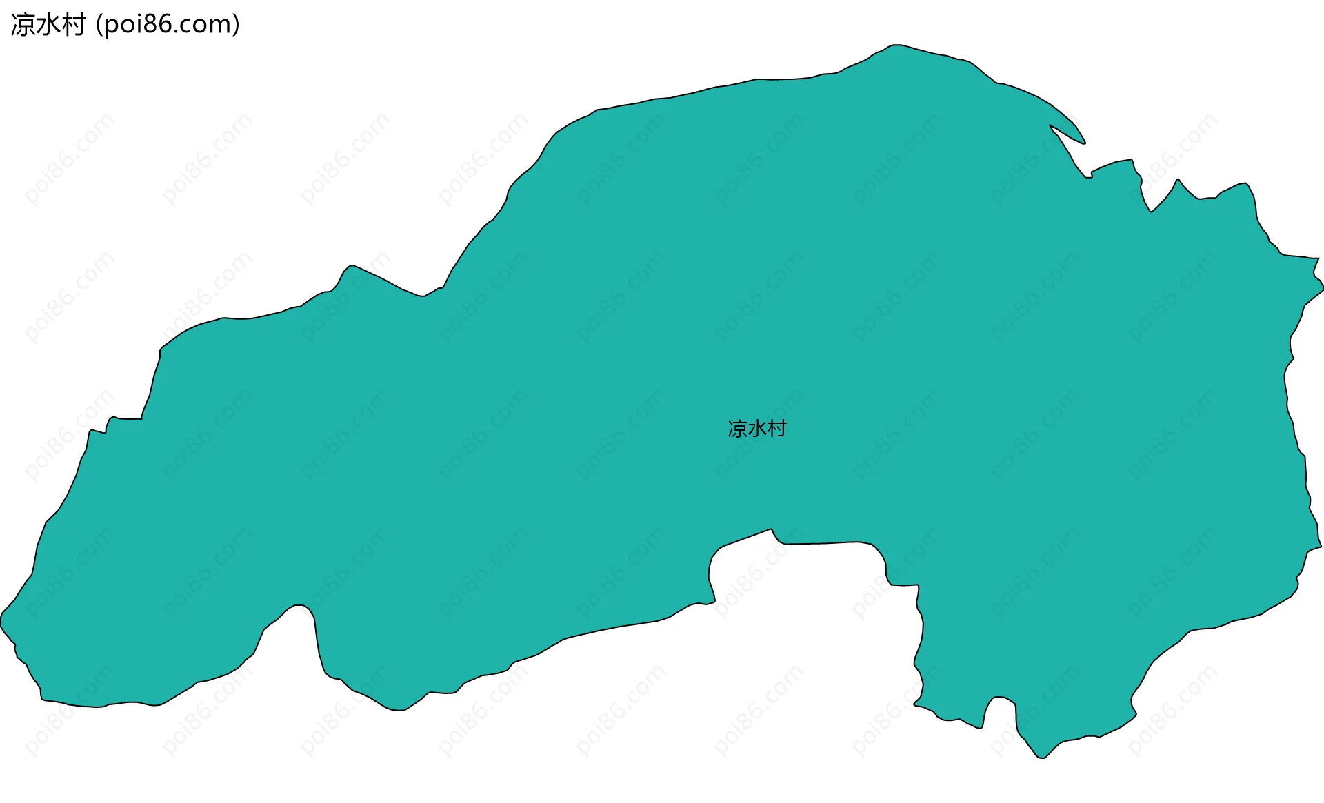 凉水村边界地图