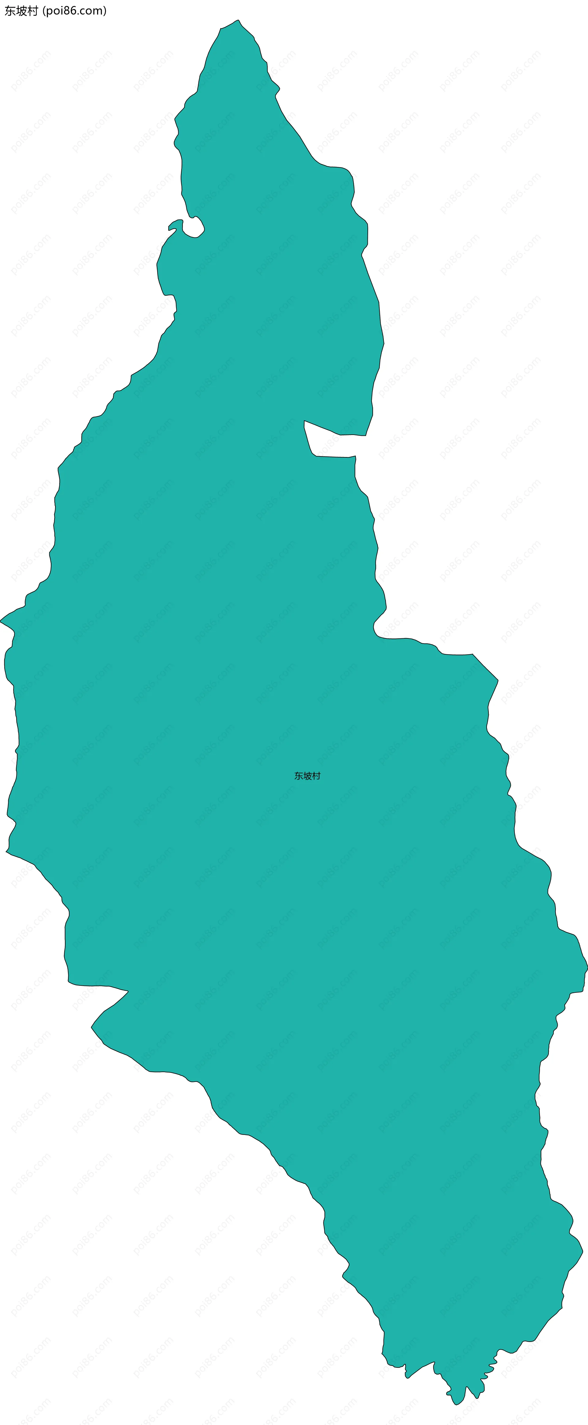 东坡村边界地图