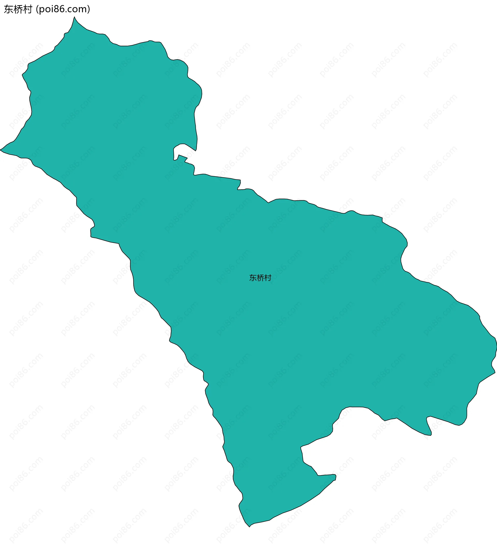 东桥村边界地图