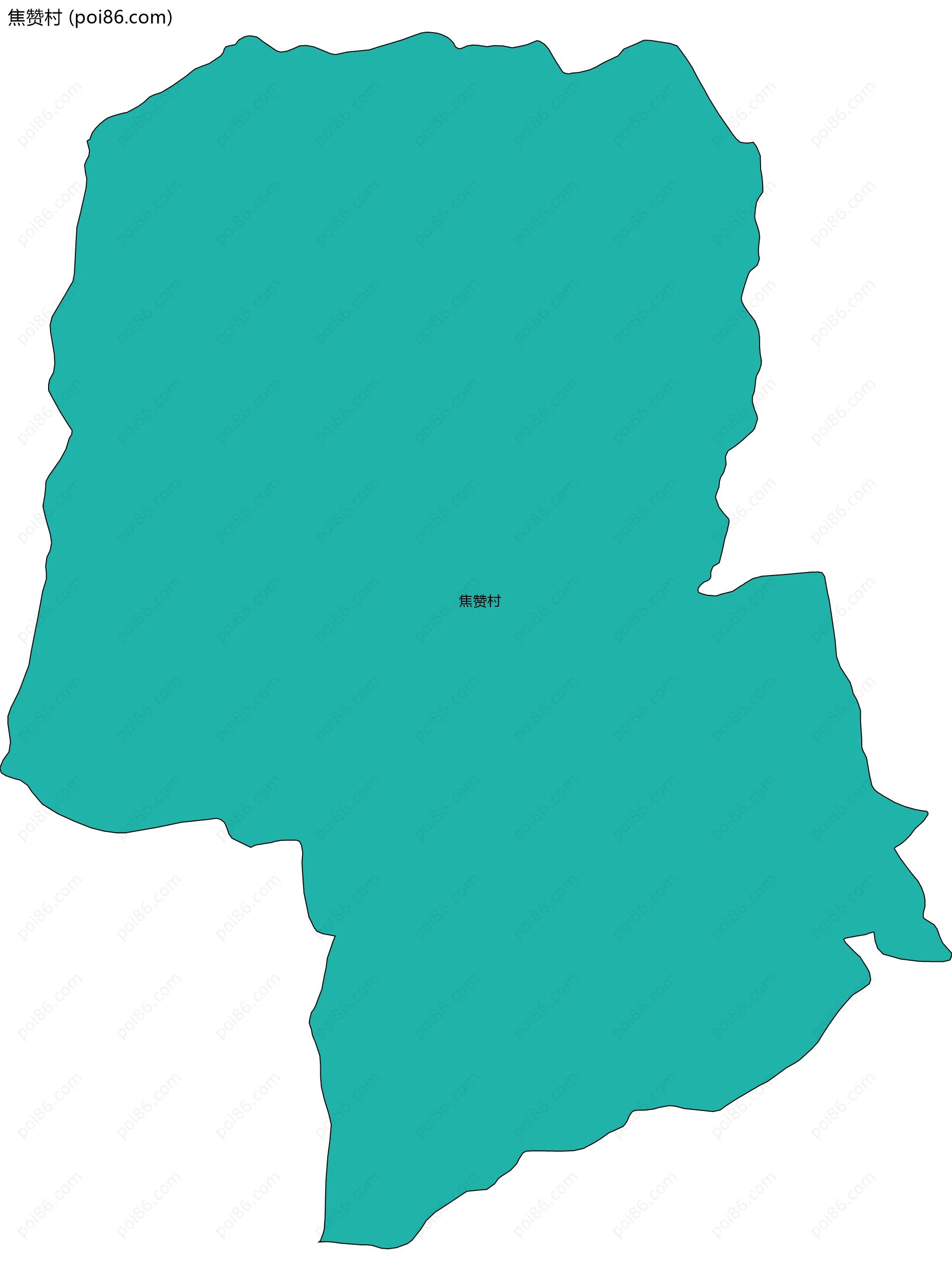 焦赞村边界地图