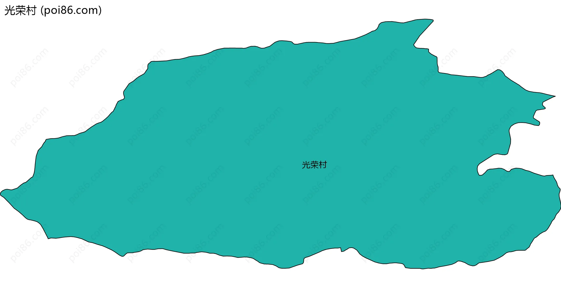 光荣村边界地图