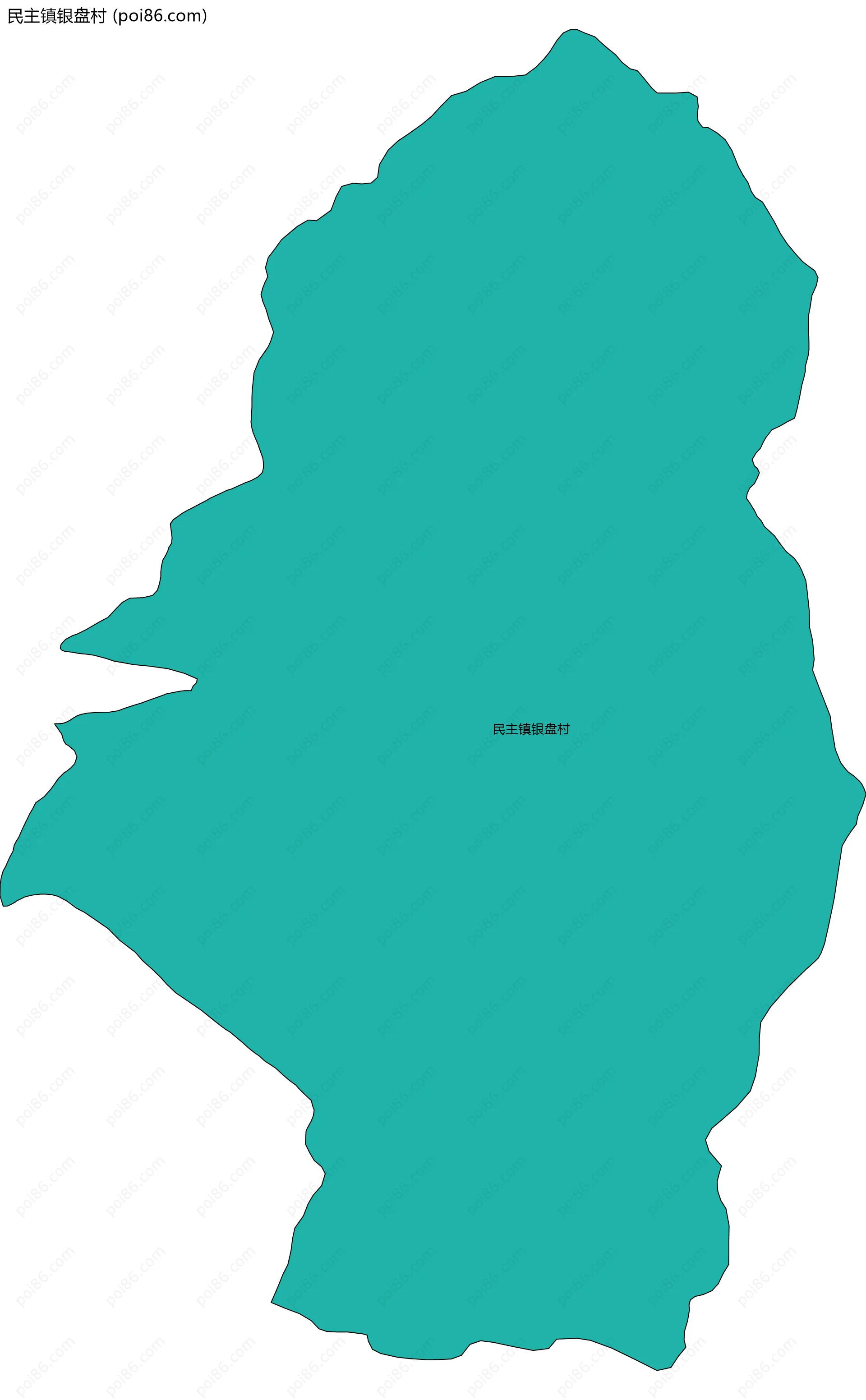 民主镇银盘村边界地图