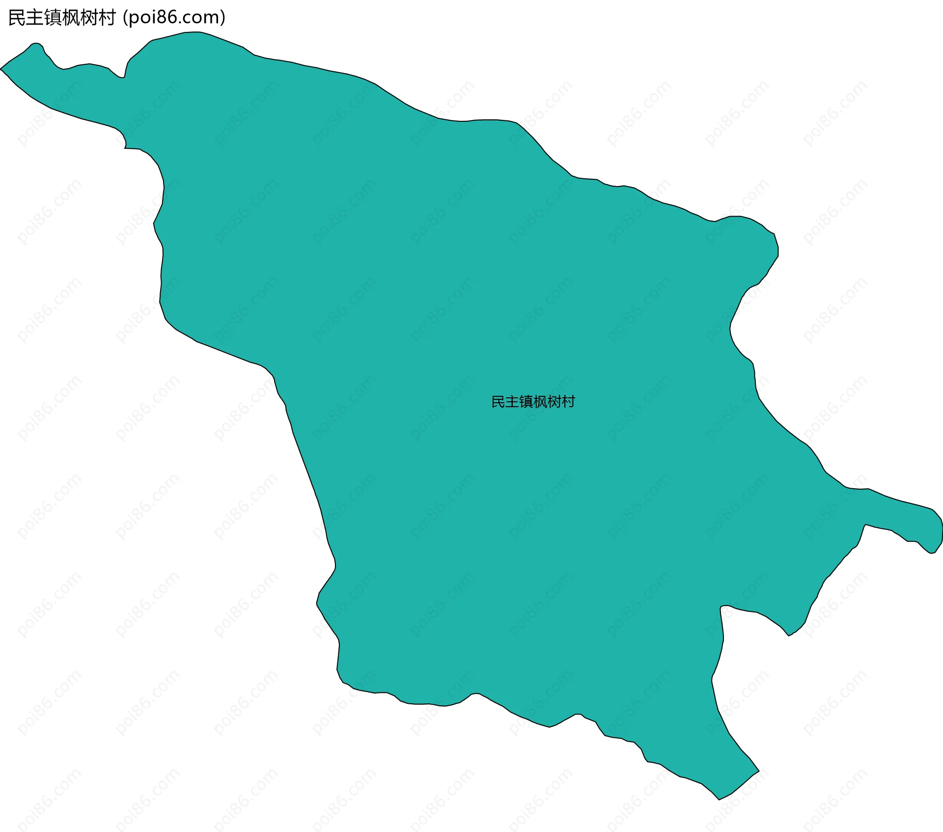 民主镇枫树村边界地图