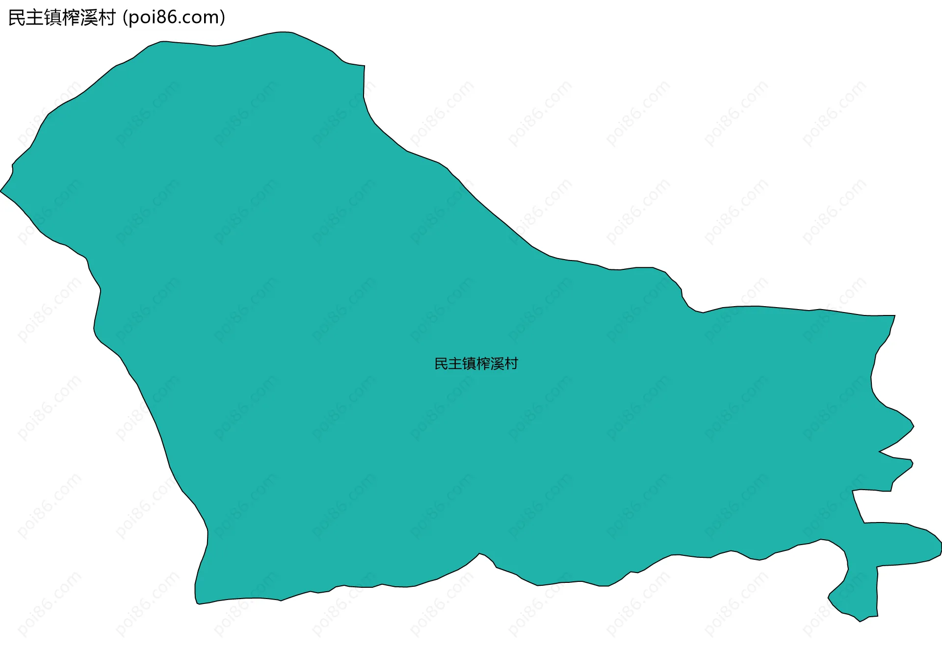民主镇榨溪村边界地图
