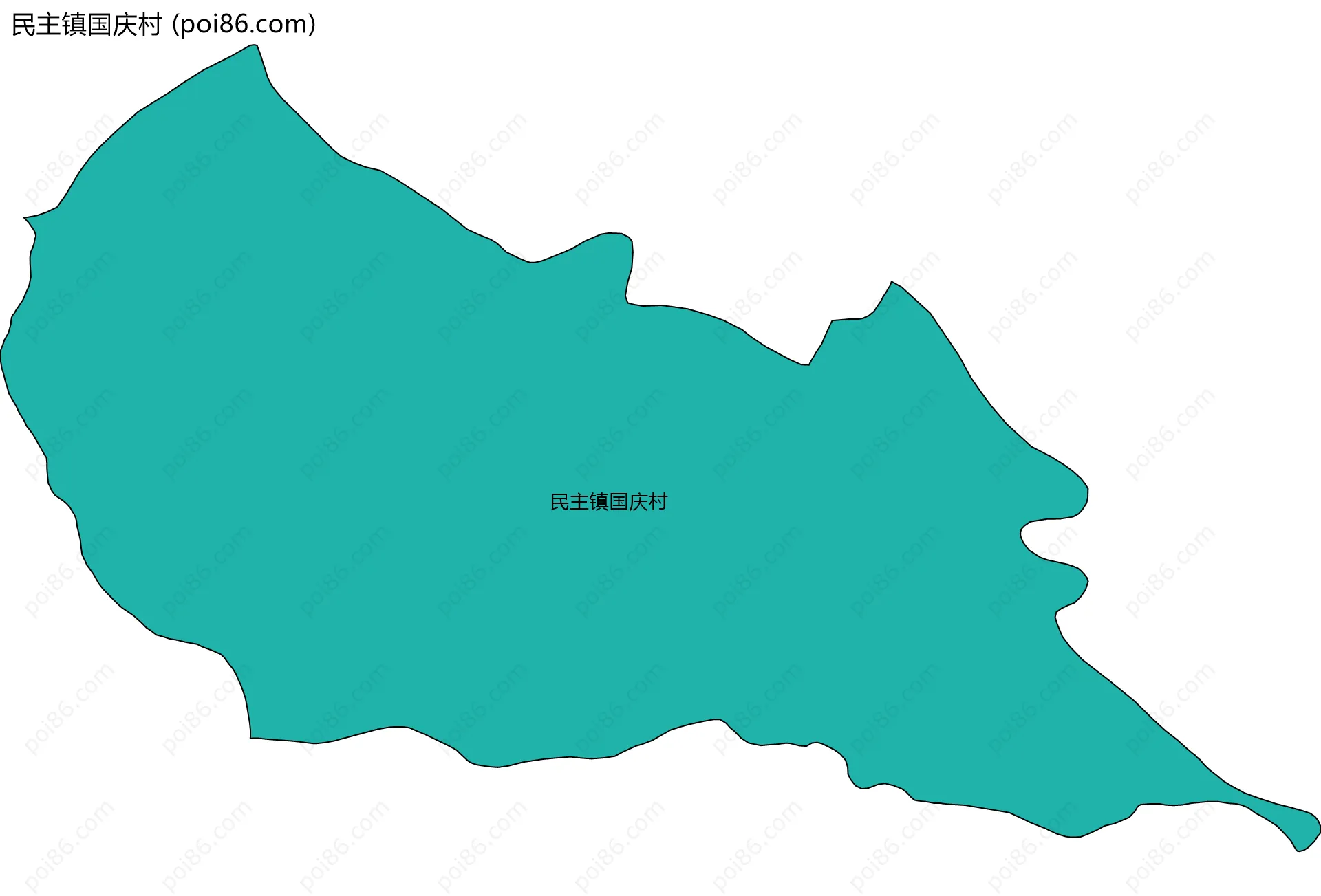 民主镇国庆村边界地图