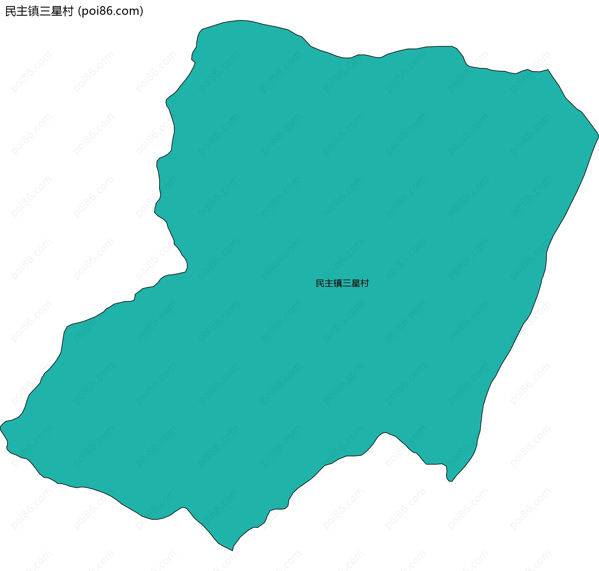 民主镇三星村边界地图