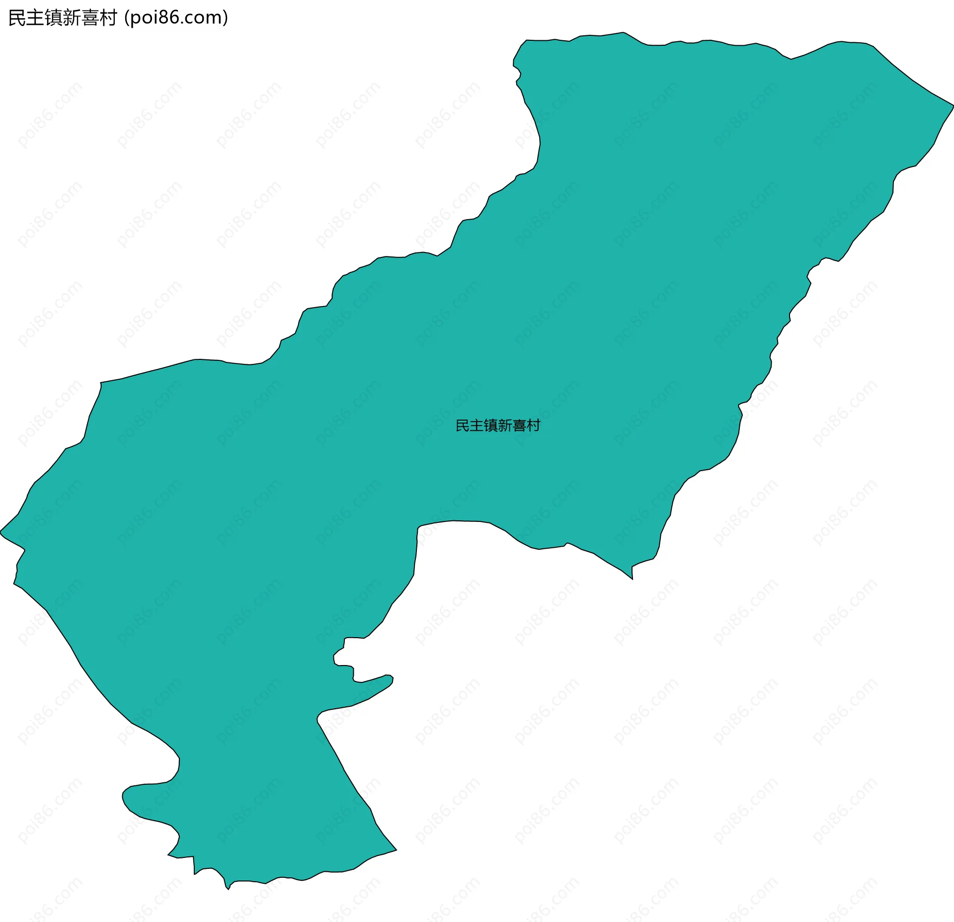 民主镇新喜村边界地图