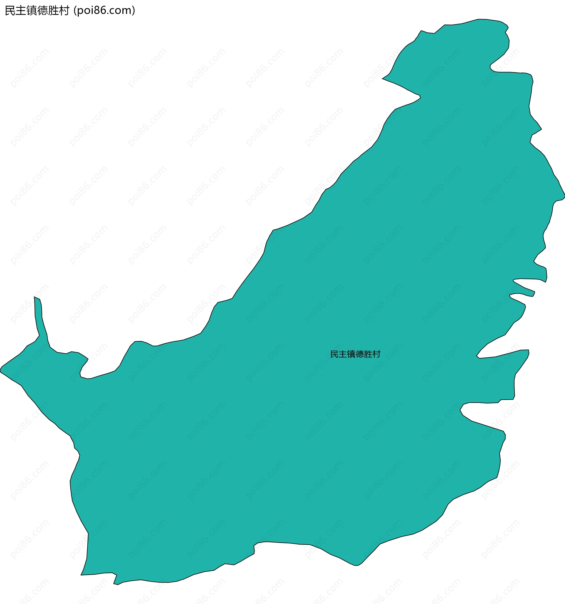 民主镇德胜村边界地图