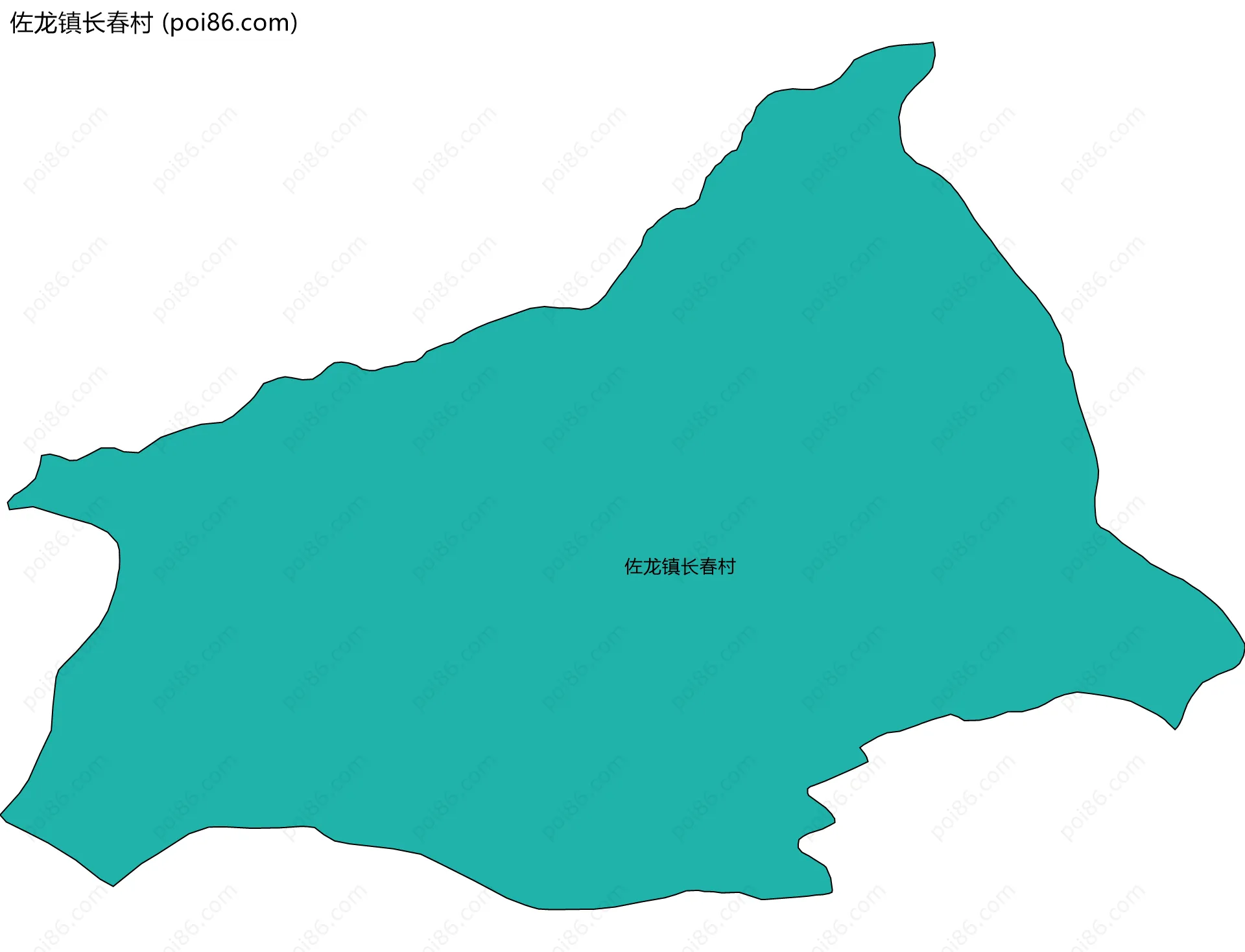 佐龙镇长春村边界地图