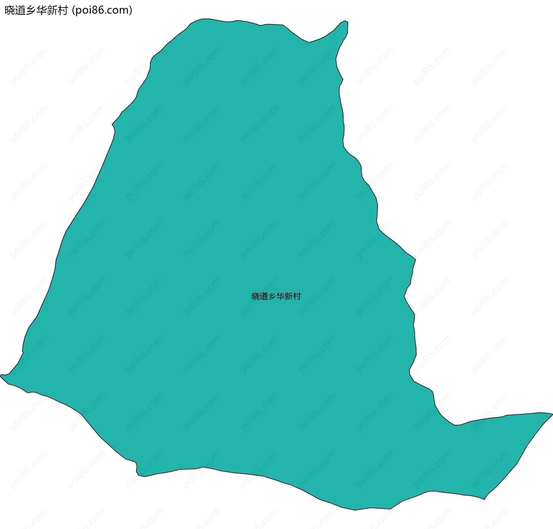 晓道乡华新村边界地图