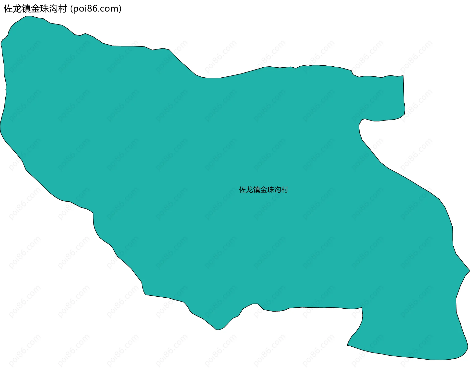 佐龙镇金珠沟村边界地图