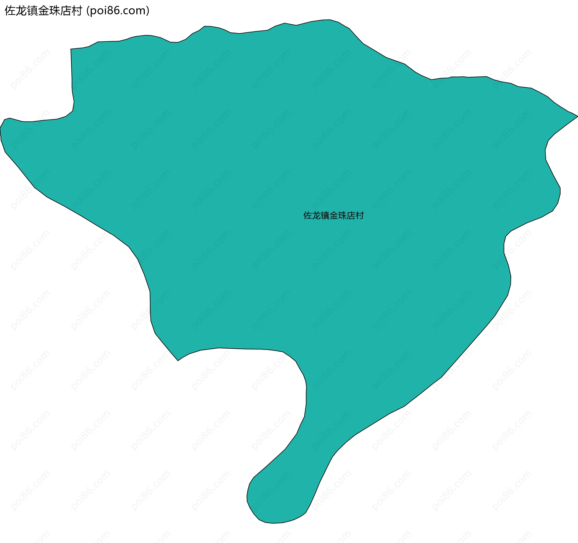 佐龙镇金珠店村边界地图