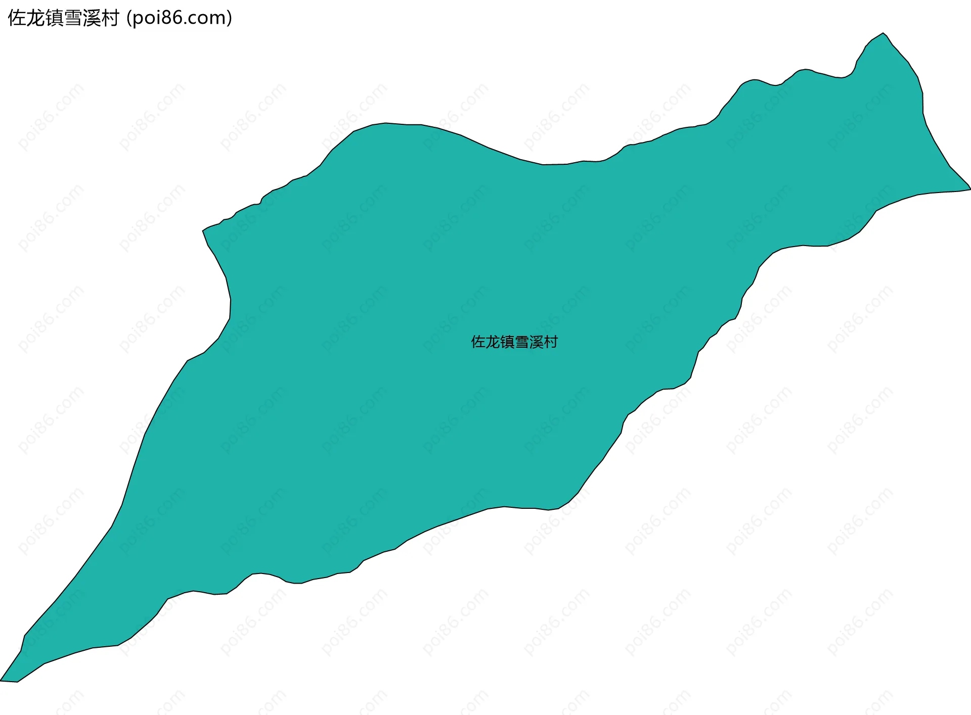 佐龙镇雪溪村边界地图
