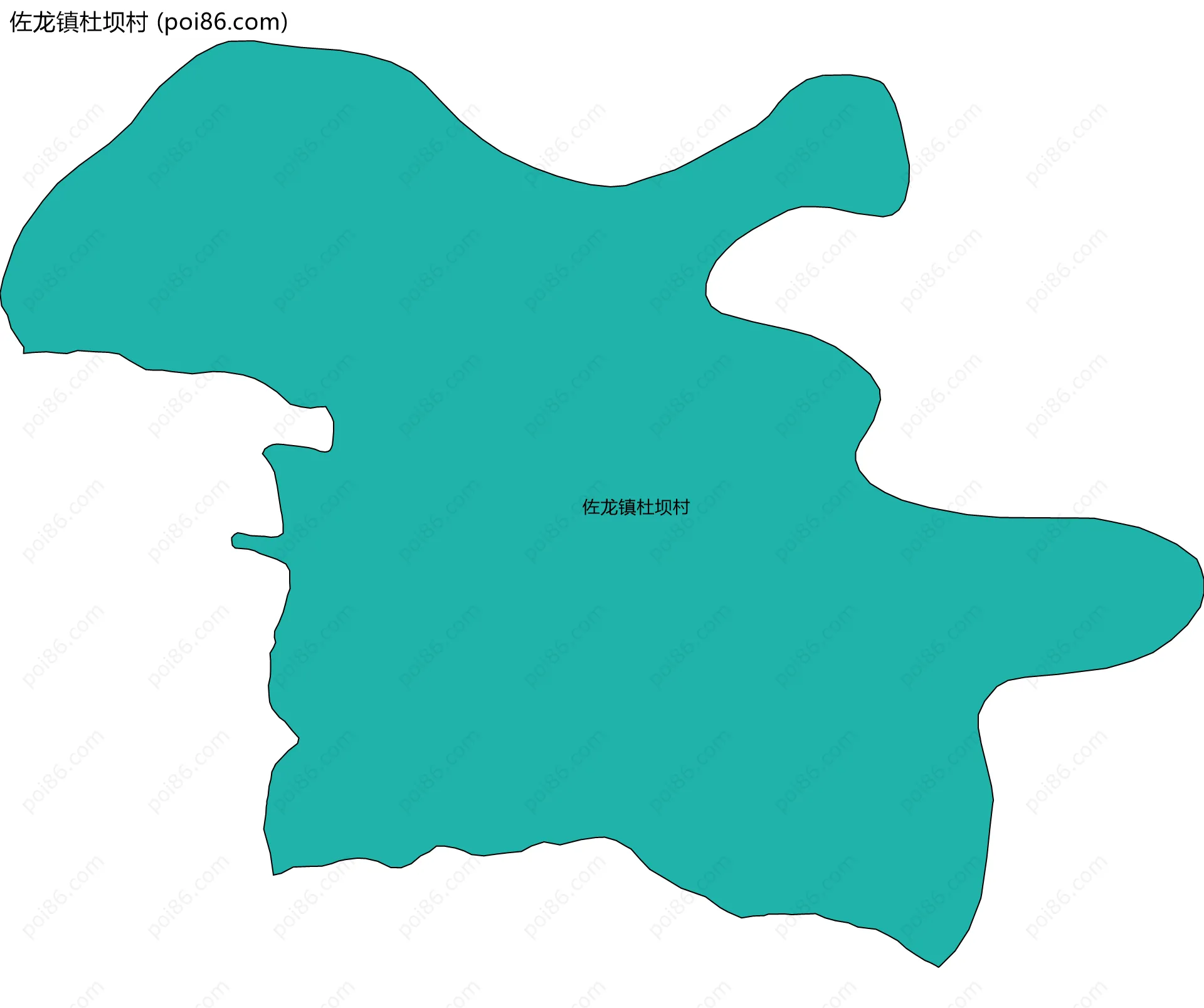 佐龙镇杜坝村边界地图