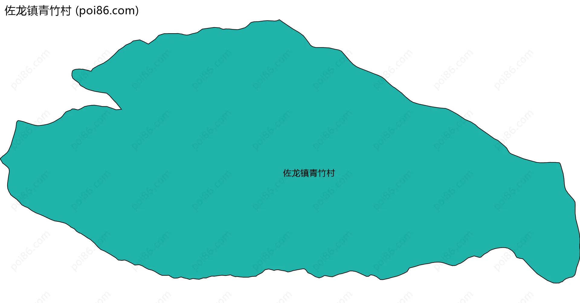 佐龙镇青竹村边界地图