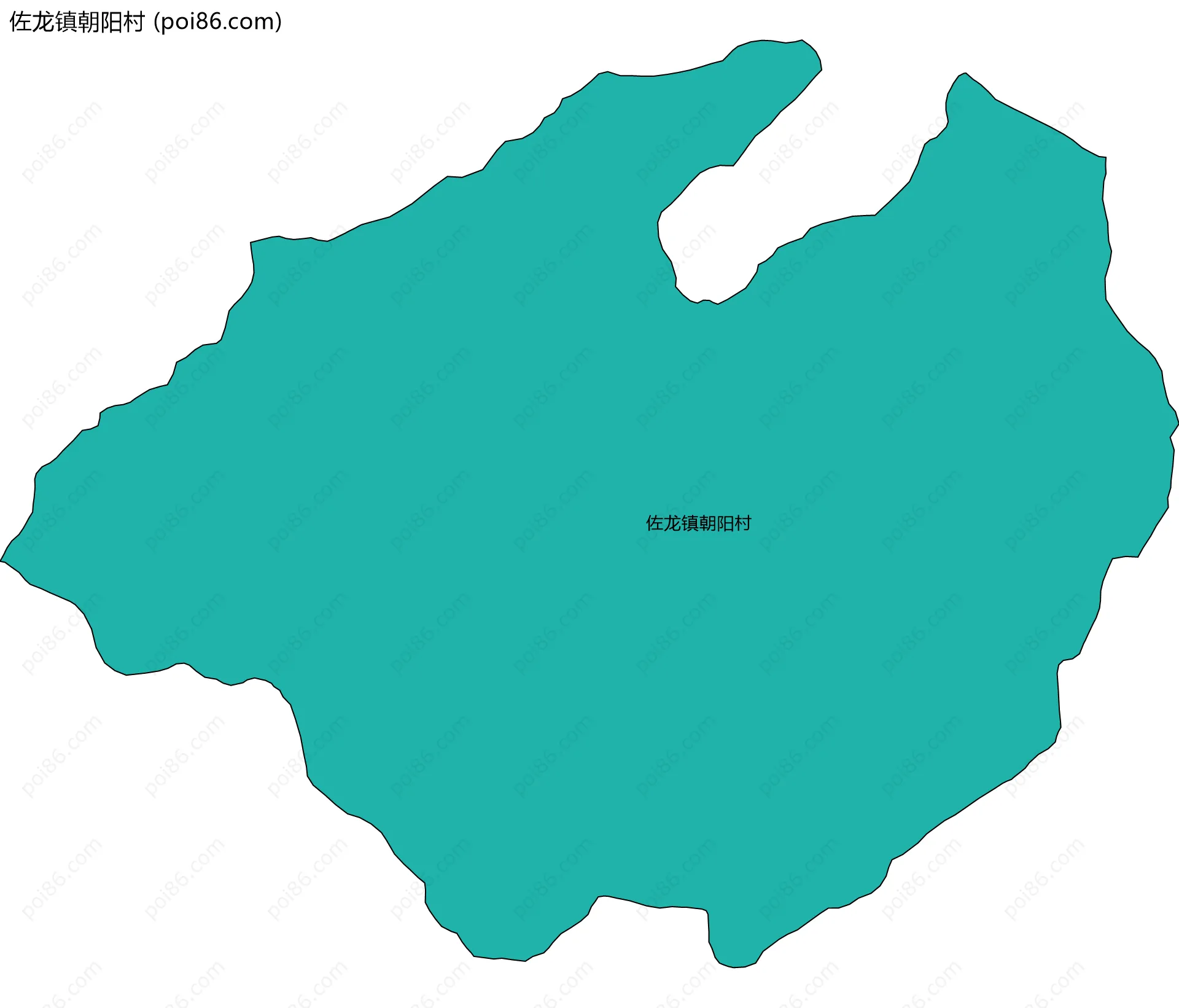 佐龙镇朝阳村边界地图