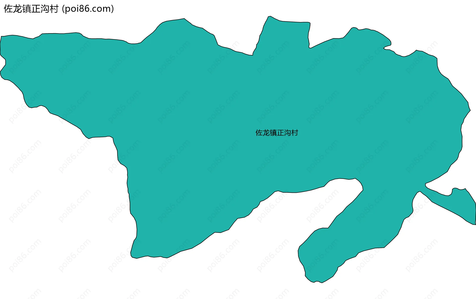 佐龙镇正沟村边界地图
