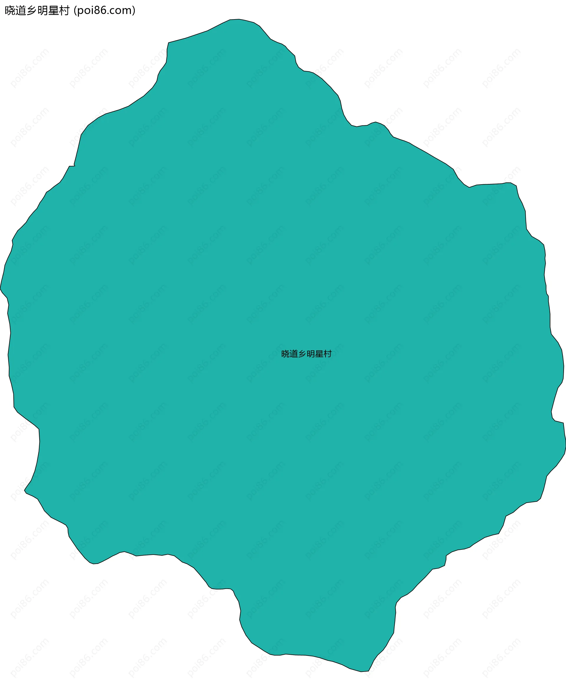 晓道乡明星村边界地图