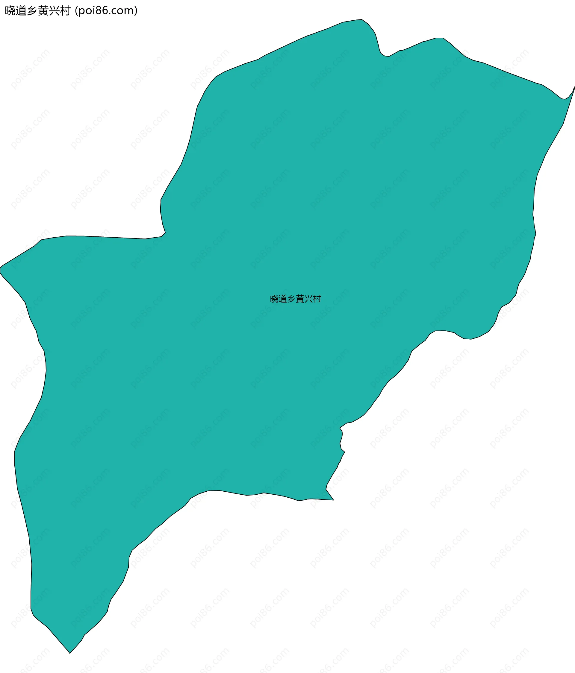 晓道乡黄兴村边界地图