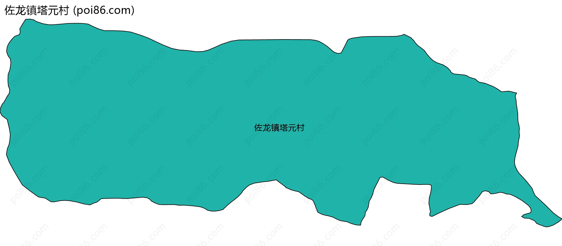 佐龙镇塔元村边界地图