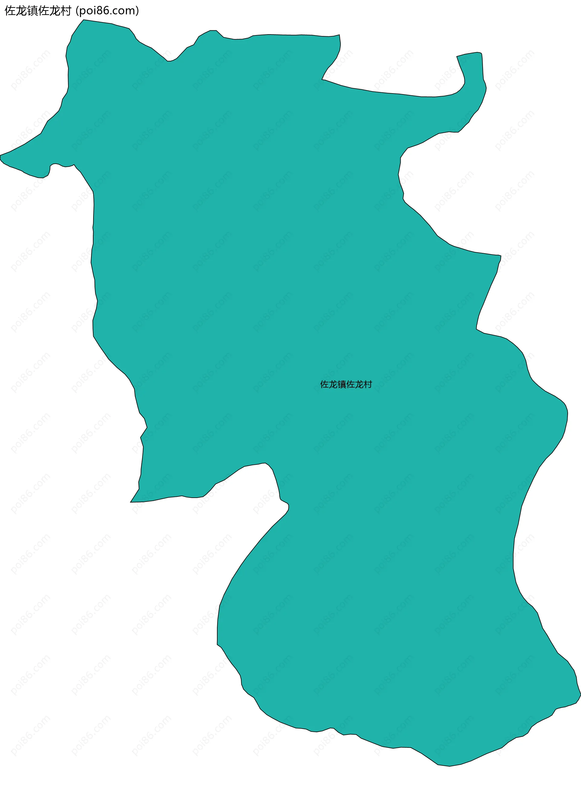 佐龙镇佐龙村边界地图